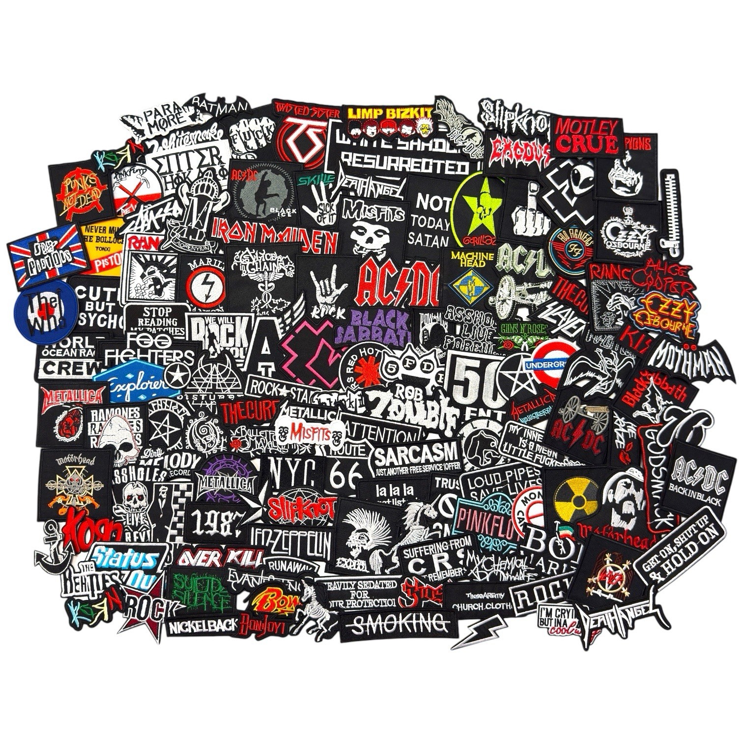 Rock Band Music Punk Heavy Metal Iron-On Embroidery Applique Patch Random Lots
