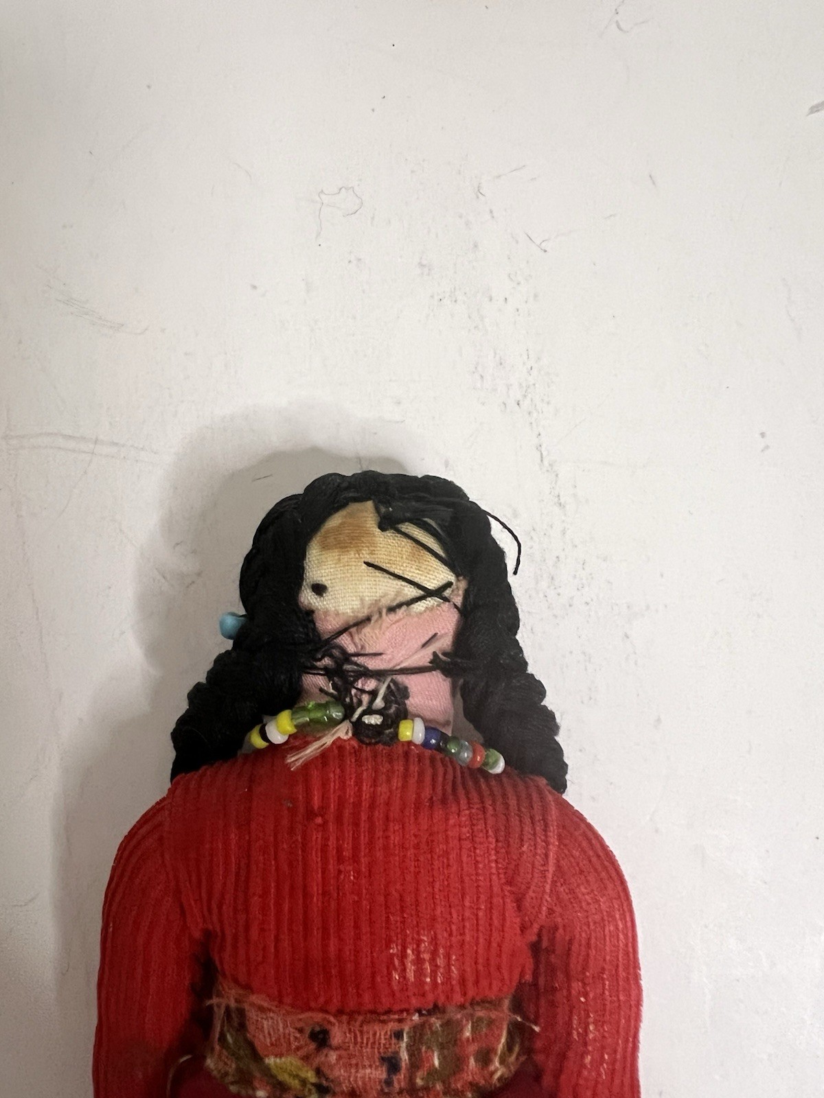 3 Vintage Navajo Fabric Doll Family Handmade Native American Man Woman Child