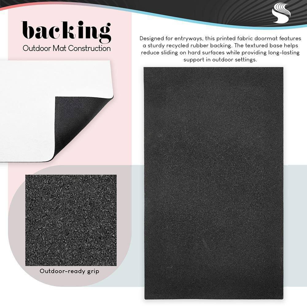 Bayside Sea Life & Ship Blue 18 In. X 30 In. Polyester Non-Slip Outdoor Door Mat