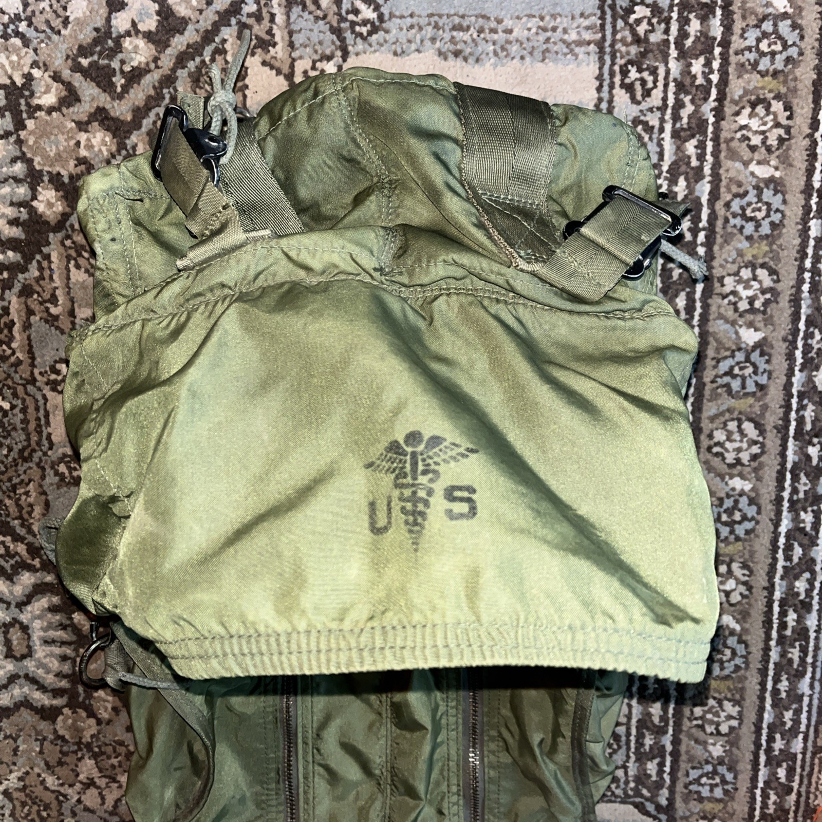 VINTAGE MILITARY US M17 MEDICAL BAG GREEN NSN.6545-01-161-7145 C.R. DANIEL’S