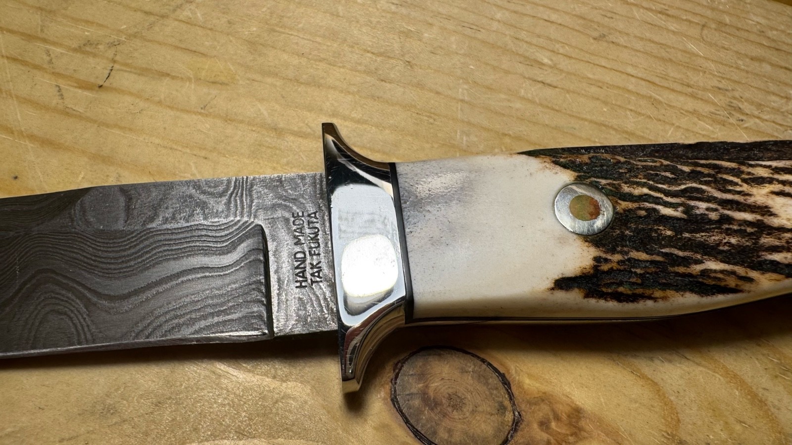 Vintage Parker SM-350 DamascUS Knife Hand Made Tak Fukuta