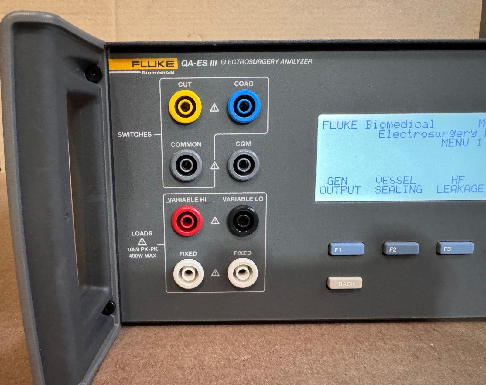 Fluke QA-ES III Electrosurgical Tester and Analyzer, come with Pelican 1607