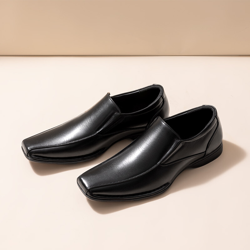 US Mens Oxford Shoes Slip On Loafers Square Toe Business Wedding Dress Shoes