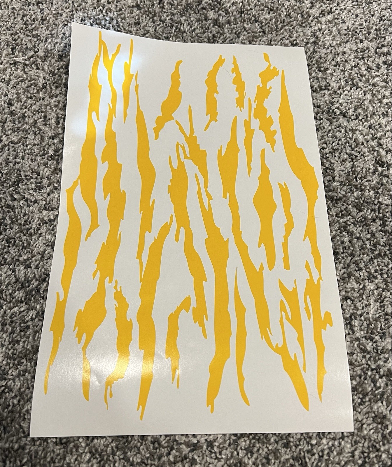 High Heat Vinyl Stencil – Tiger Stripe Camo - 3 Sheets 11” x 7” Cerakote