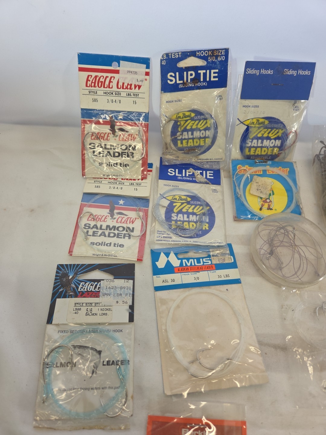Large Lot Of Misc Fishing Hooks Tackle Trout Salmon Bass New And Used