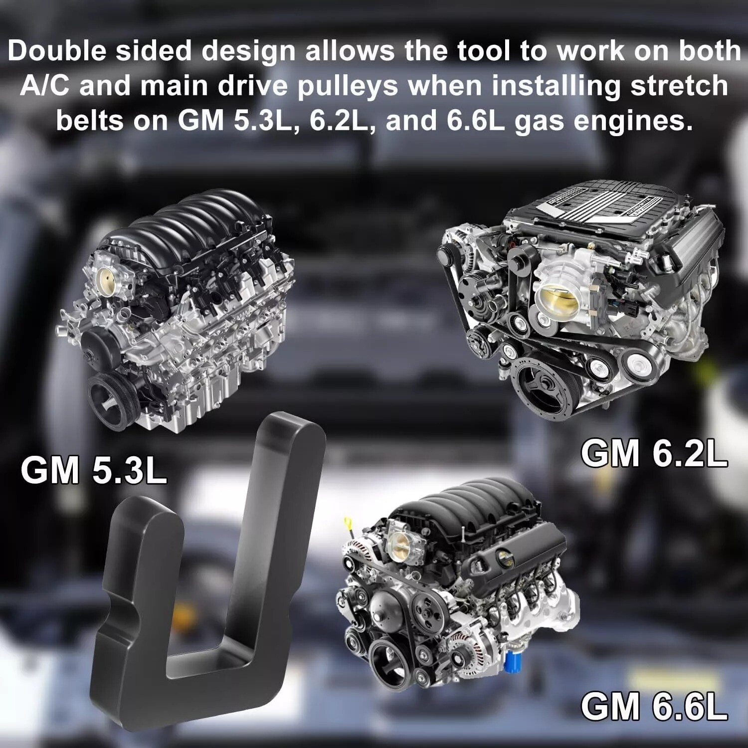 59560 Stretch Belt Tool for GM 5.3.L, 6.2L, and 6.6L Gas engines