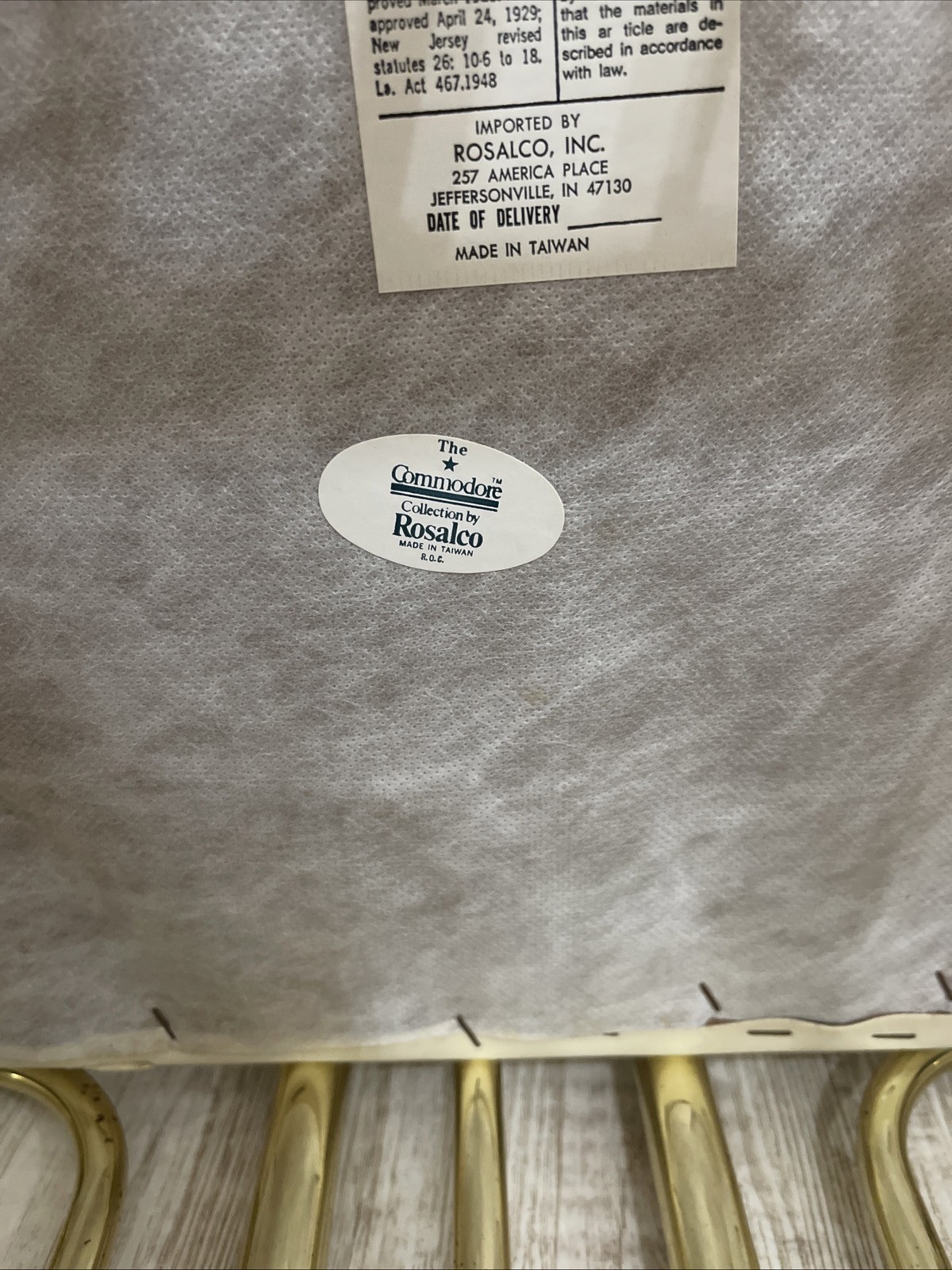 Vintage 1980s Rosalco Hollywood Regency Style Vanity Chair/Bench/Stool Commodore