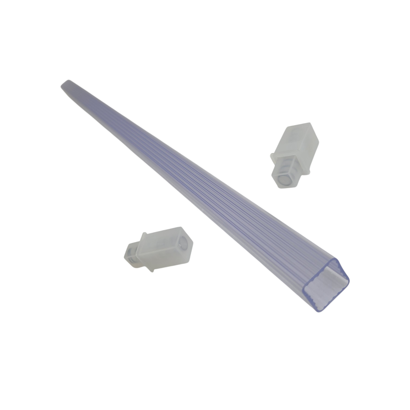 Clear Acrylic Towel Bar Rod Spring Rack 24 inch Mid Century Modern Vintage Retro