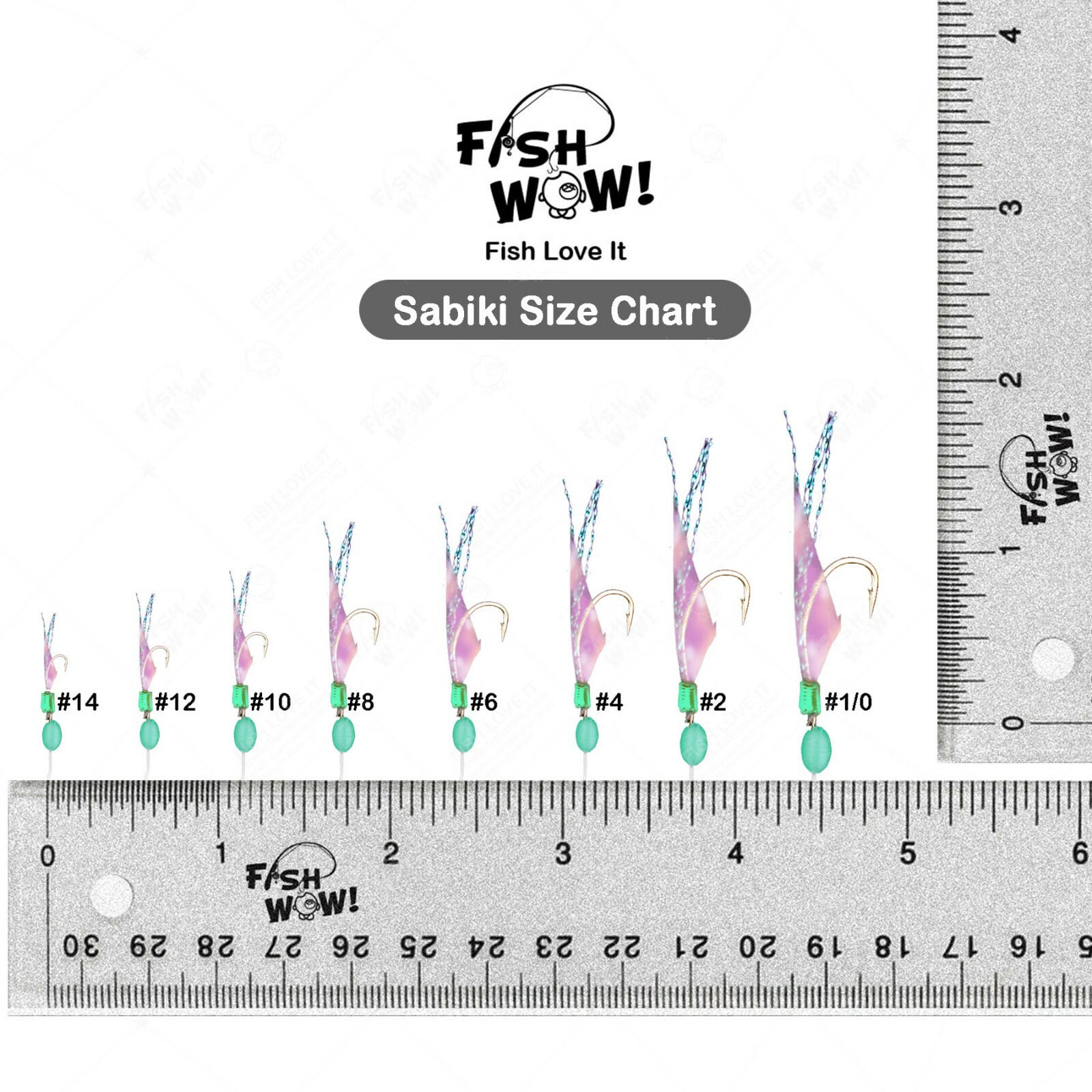 Fishing Bait Rigs Premium sabiki 6 Hooks Size #1/0,#2,#4,#6,#8,#10 Piscatore lot