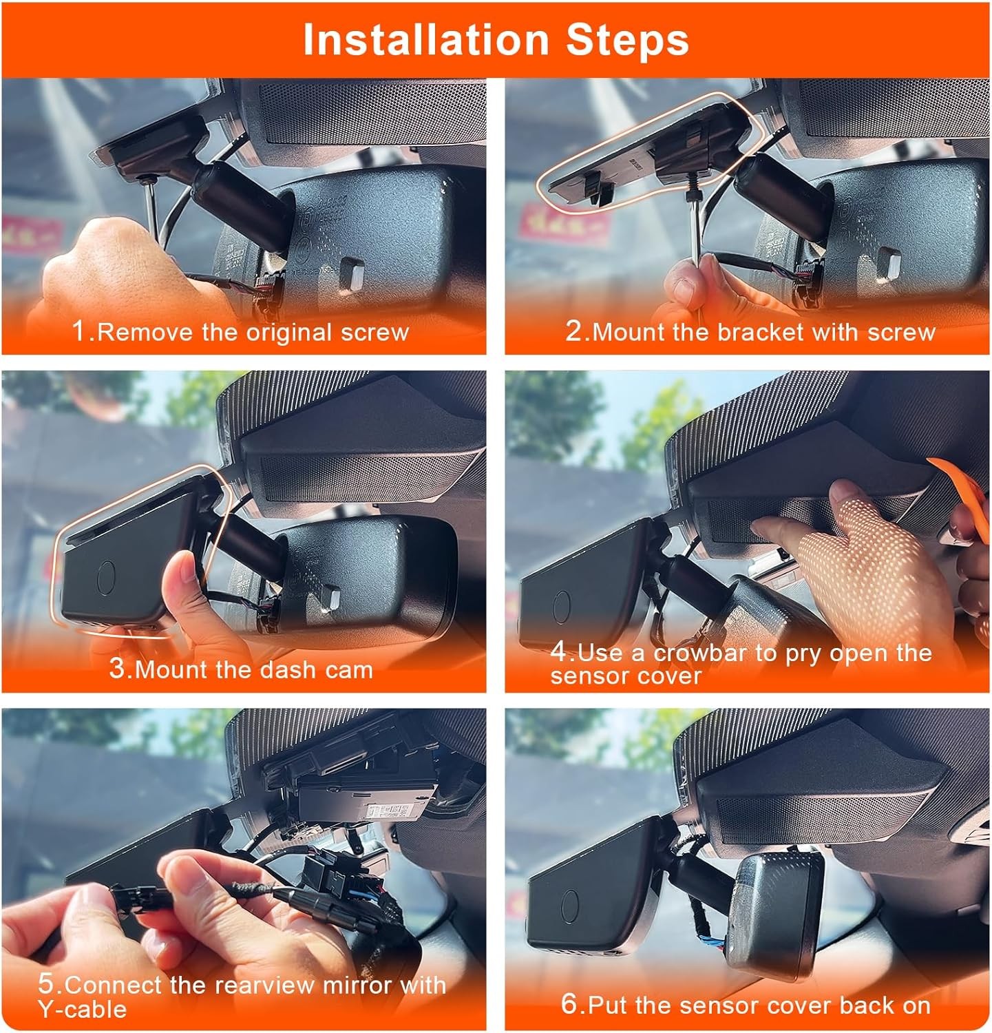 Mangoal Front 4K & Rear 1080P Dash Cam for Ford F150 F250/F350/F450 Super Duty