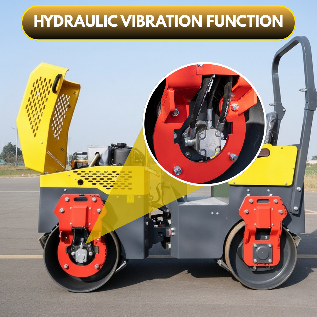 TYPHON FURY 15 Mini Road Roller 1.5Ton 13.5 hp B&S Gas Engine Hydraulic Steering