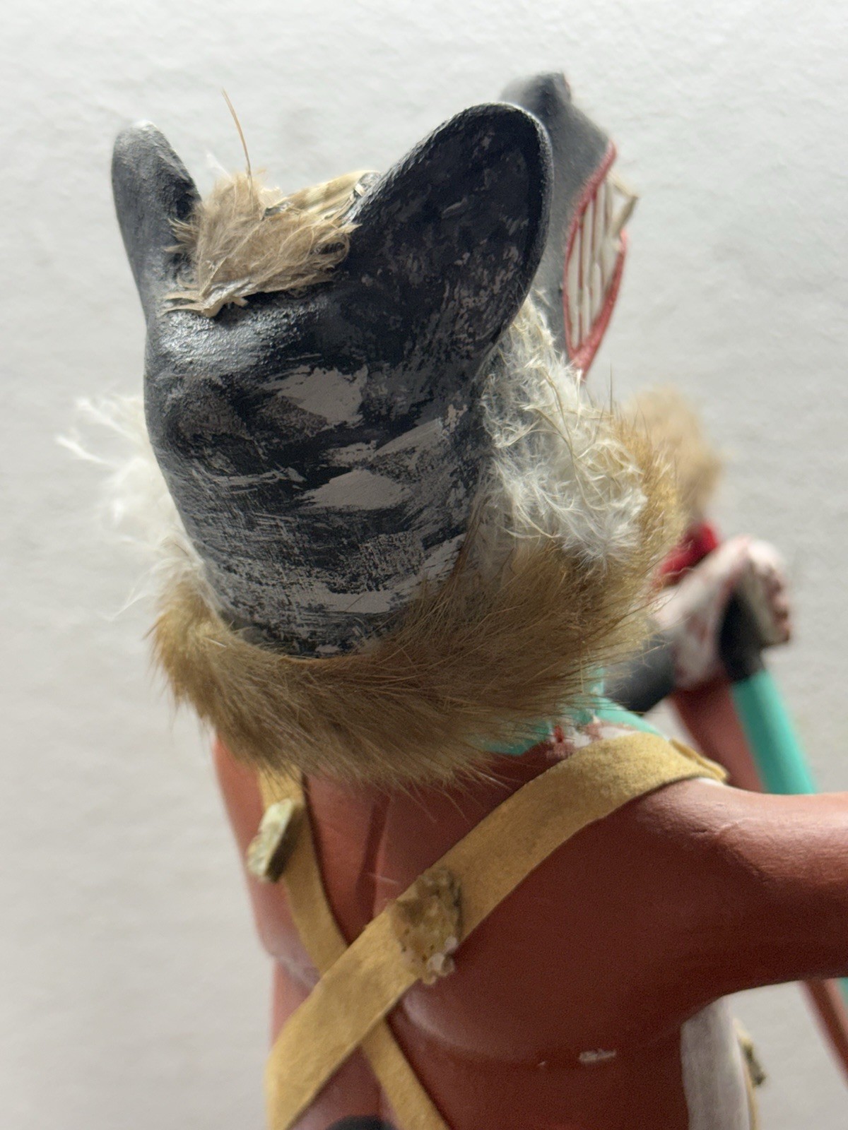 Vintage Kachina Doll Wolf Shaman 14 Inch Signed Al. Silas Jr.