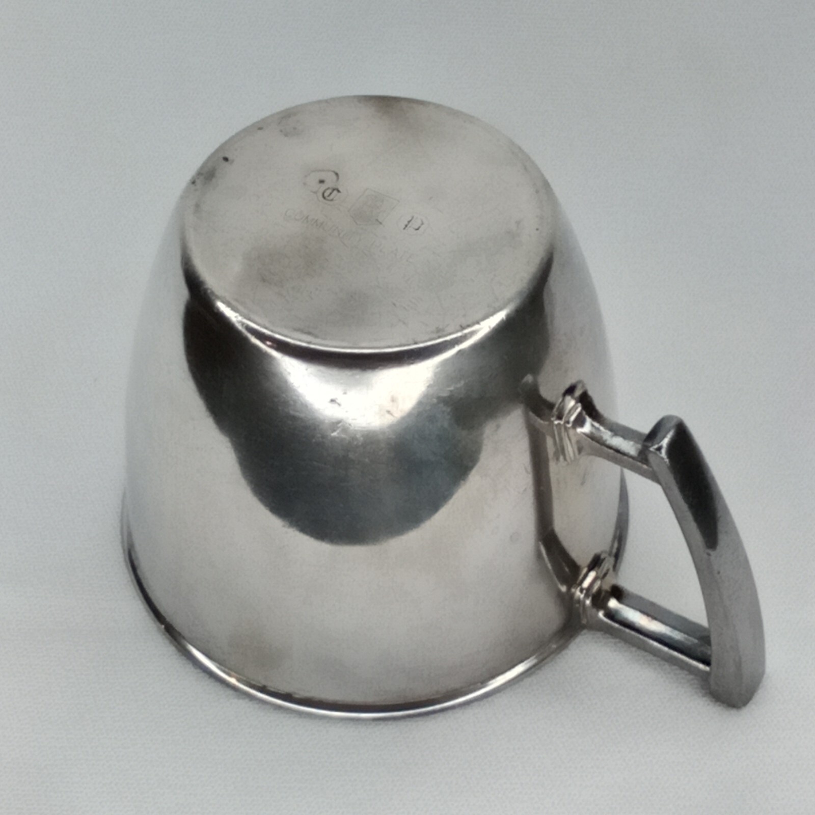 Antique 1890s Oneida Silver-Plated Mug Engraved R H A Made In USA