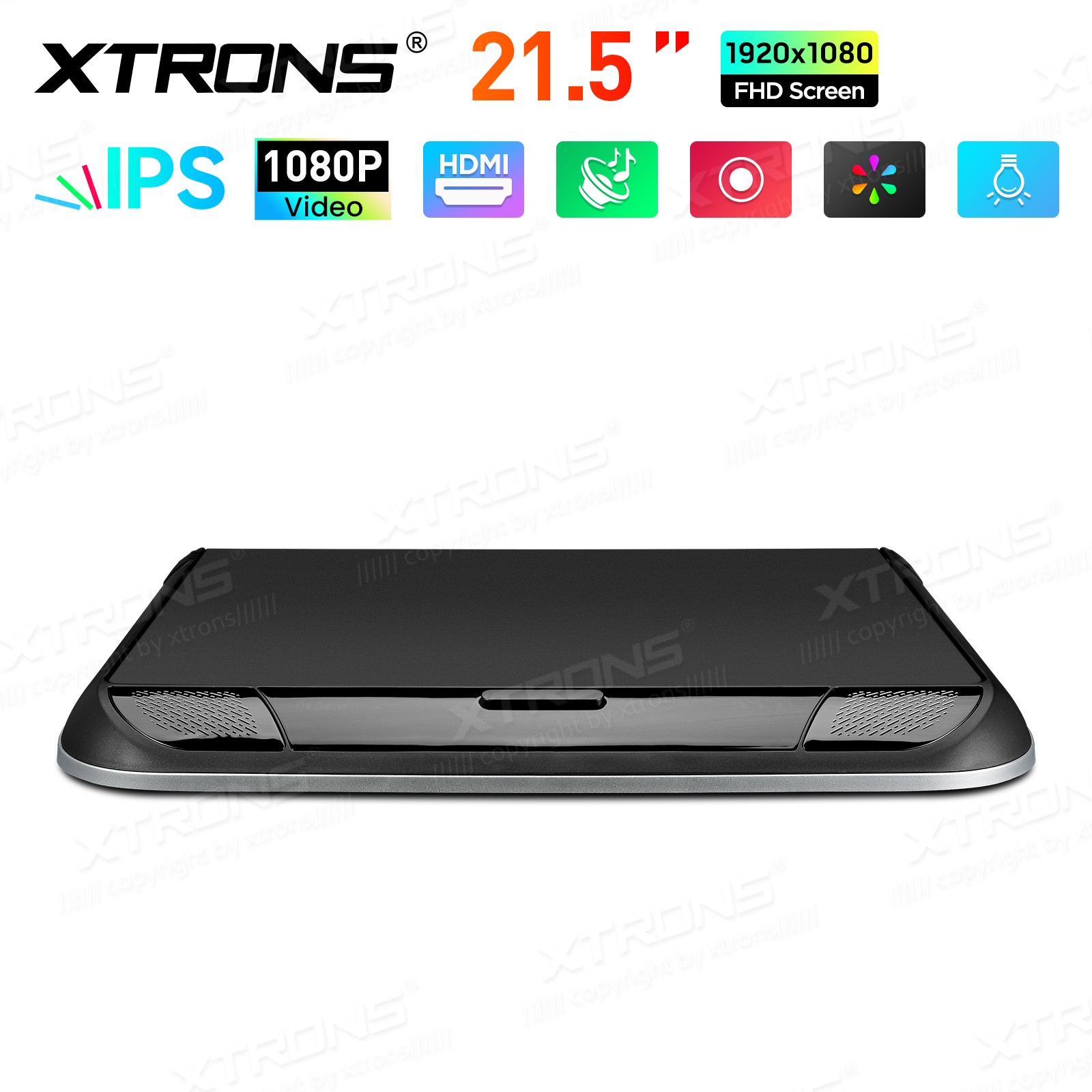 21.5" Car TV Coach Bus Flip Down Roof Monitor Overhead HD Screen 1080P USB HDMI