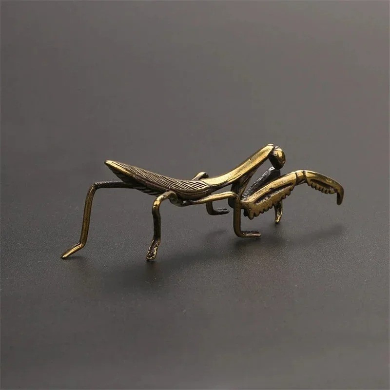 Metal Animal Ornament Home Vintage Brass Mantis Figurine Decor Fashion Gift