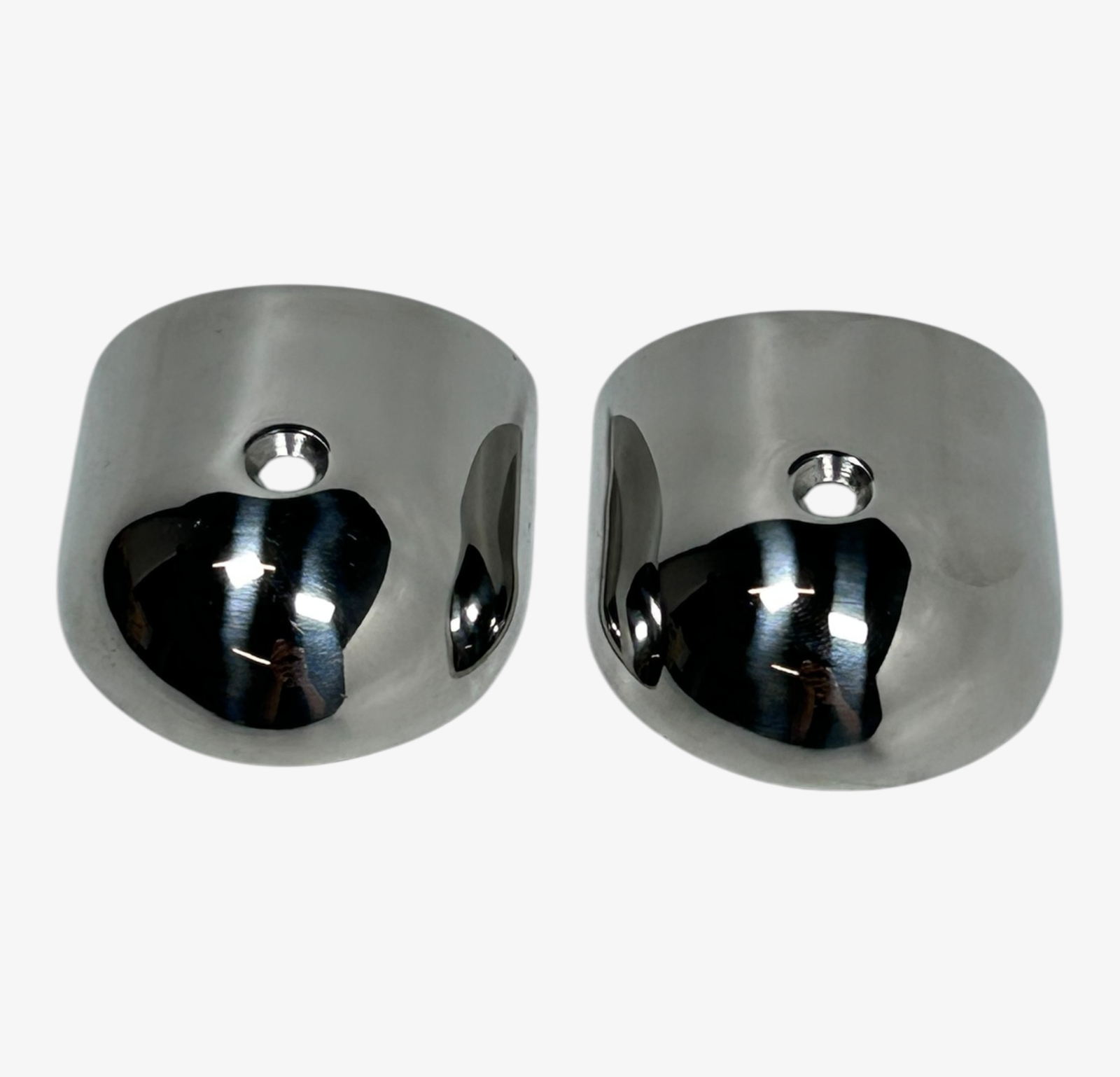 Taco Marine F16-0039, Stainless Steel Boat Rub Rail End Caps 1 7/8'' , Set Of 2