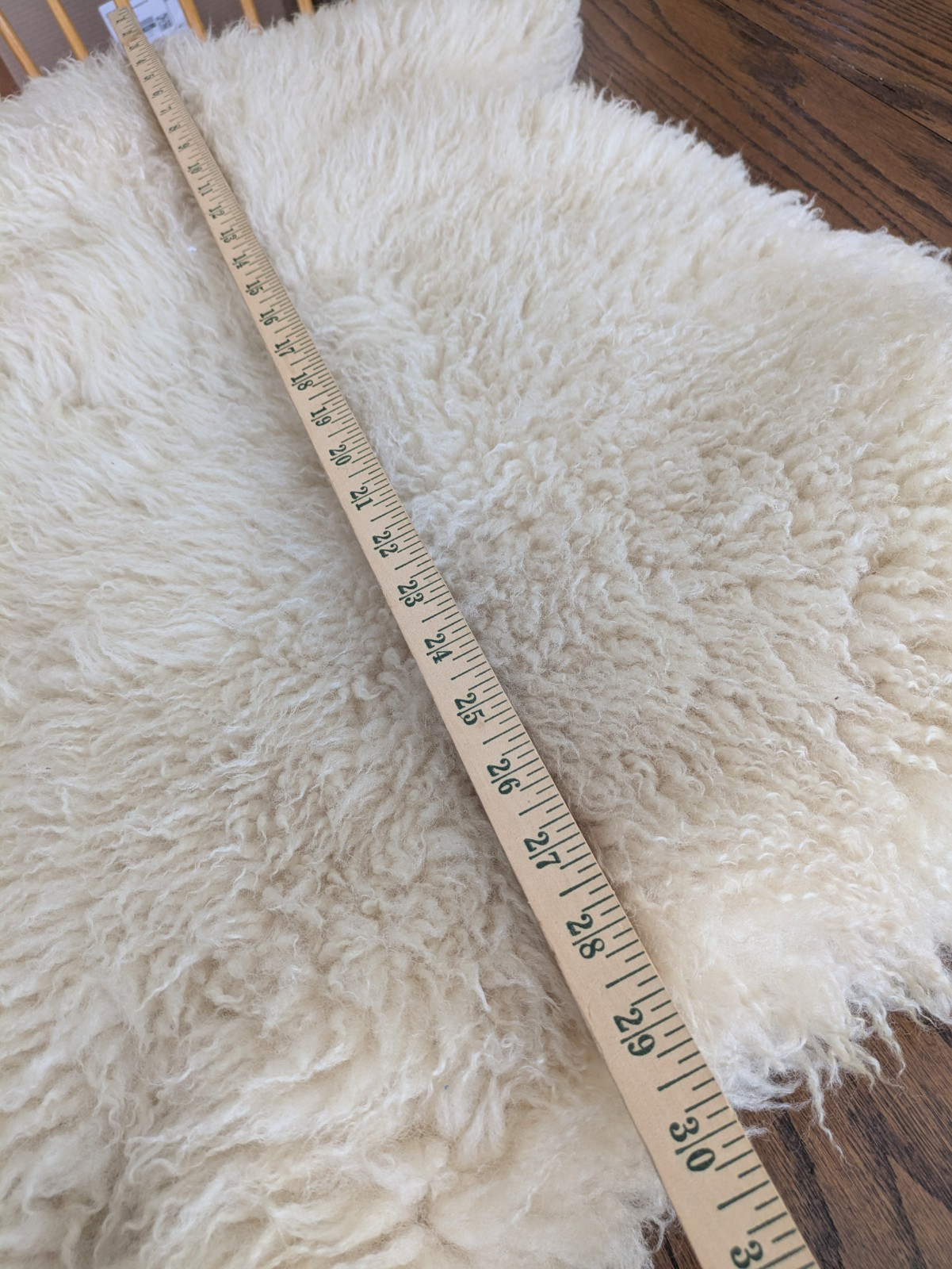 Champagne Color Curly Sheepskin Rug or Throw ,100% Natural Sheepskin