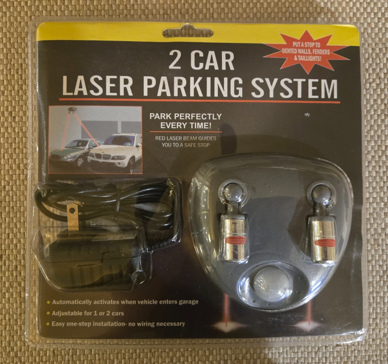 Garage Laser Parking Warning System, 2 Car Garage Parking Sensors NEW Sealed