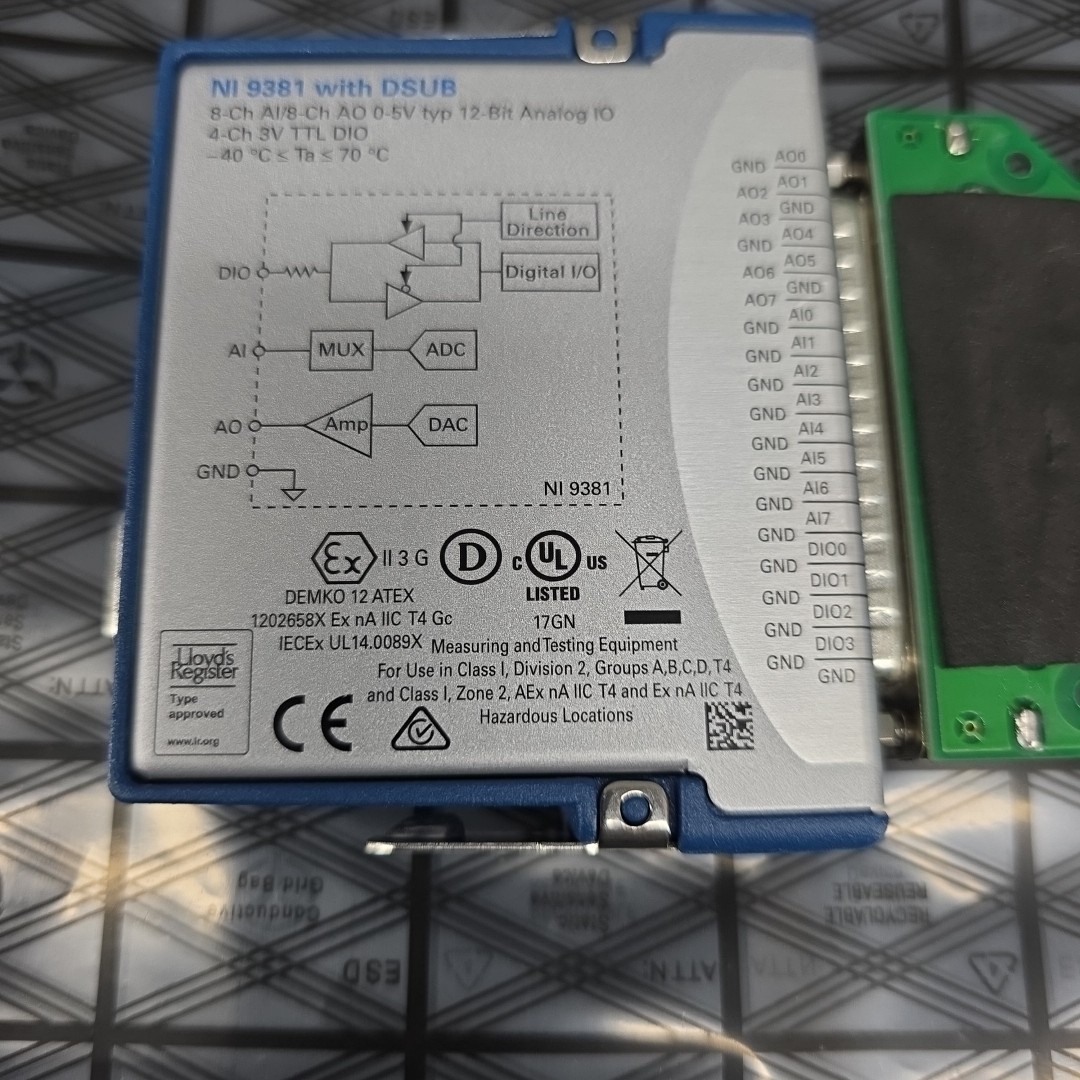 NI-9381 National Instruments C Series Multifunction I/O Module Tested DSUB 9381
