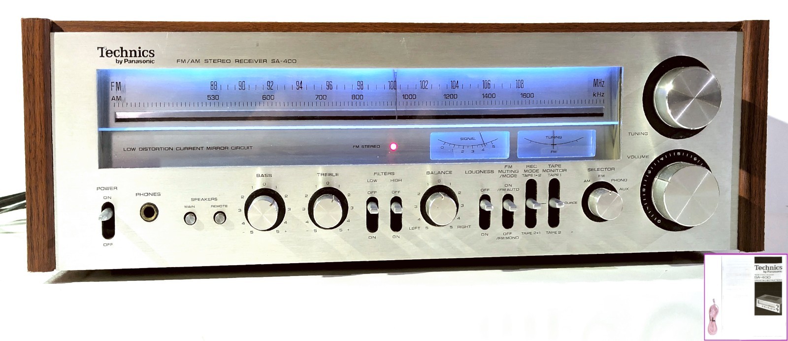 🔥【PRO SERVICED】Technics SA-400 Stereo 90W Receiver!~XSTR/CAP/LED MODS💥GUARANTY