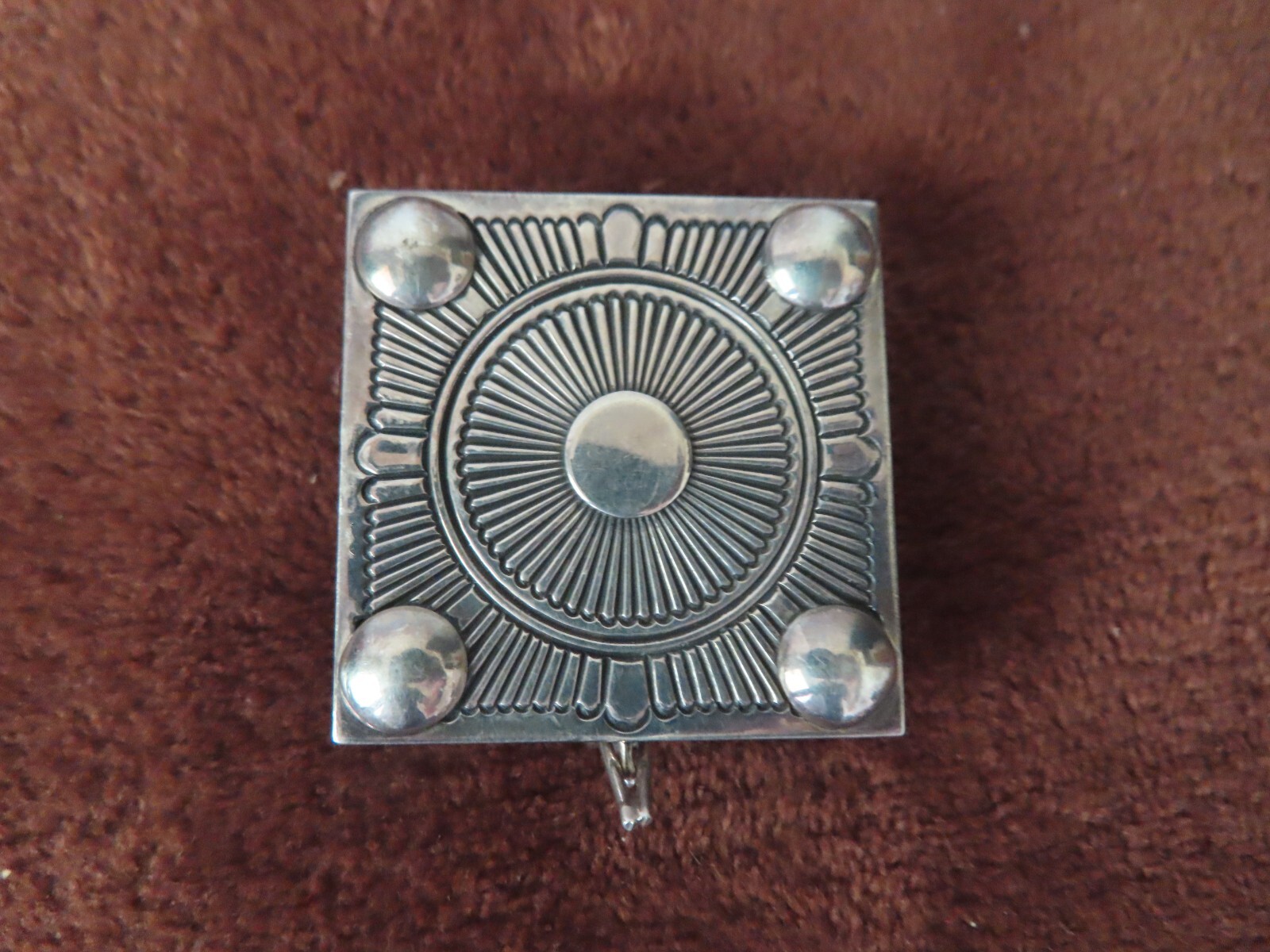 Vintage Pat Bedoni Sterling Silver .925 Navajo Trinket Box 51 grams 1.8 oz $550