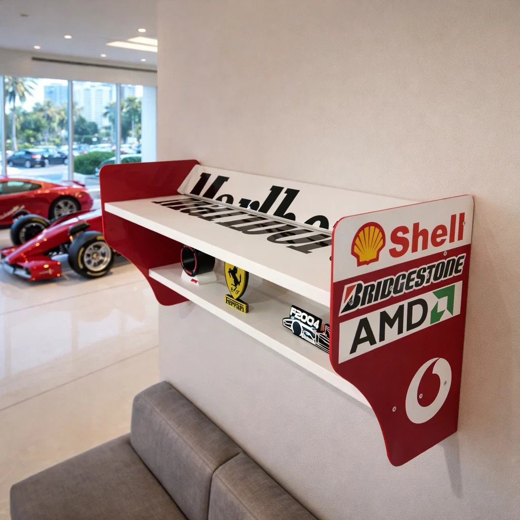 Marlboro Racing Rear Wing Shelf – Formula Style Spoiler Wall Decor