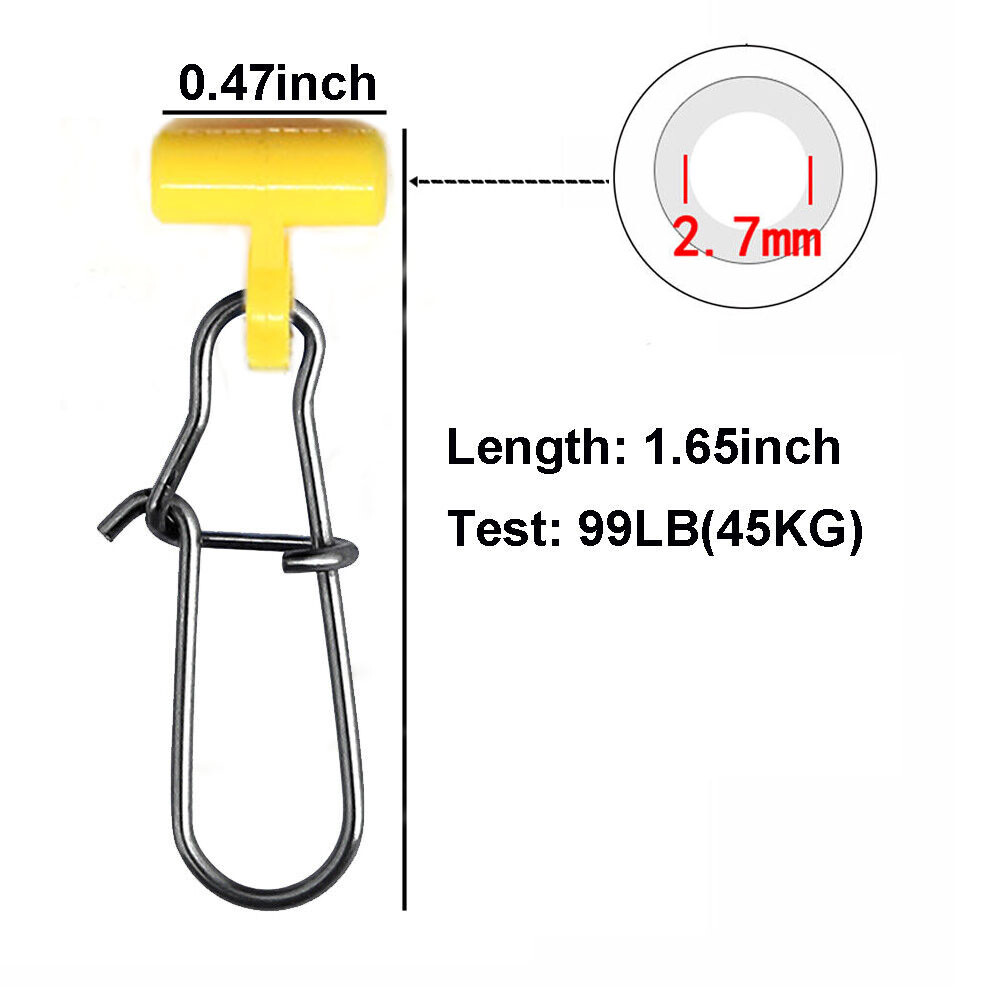 20-100PCS Fishing Line Sinker Slide with Snap High-Strength Fishing Line Sinker