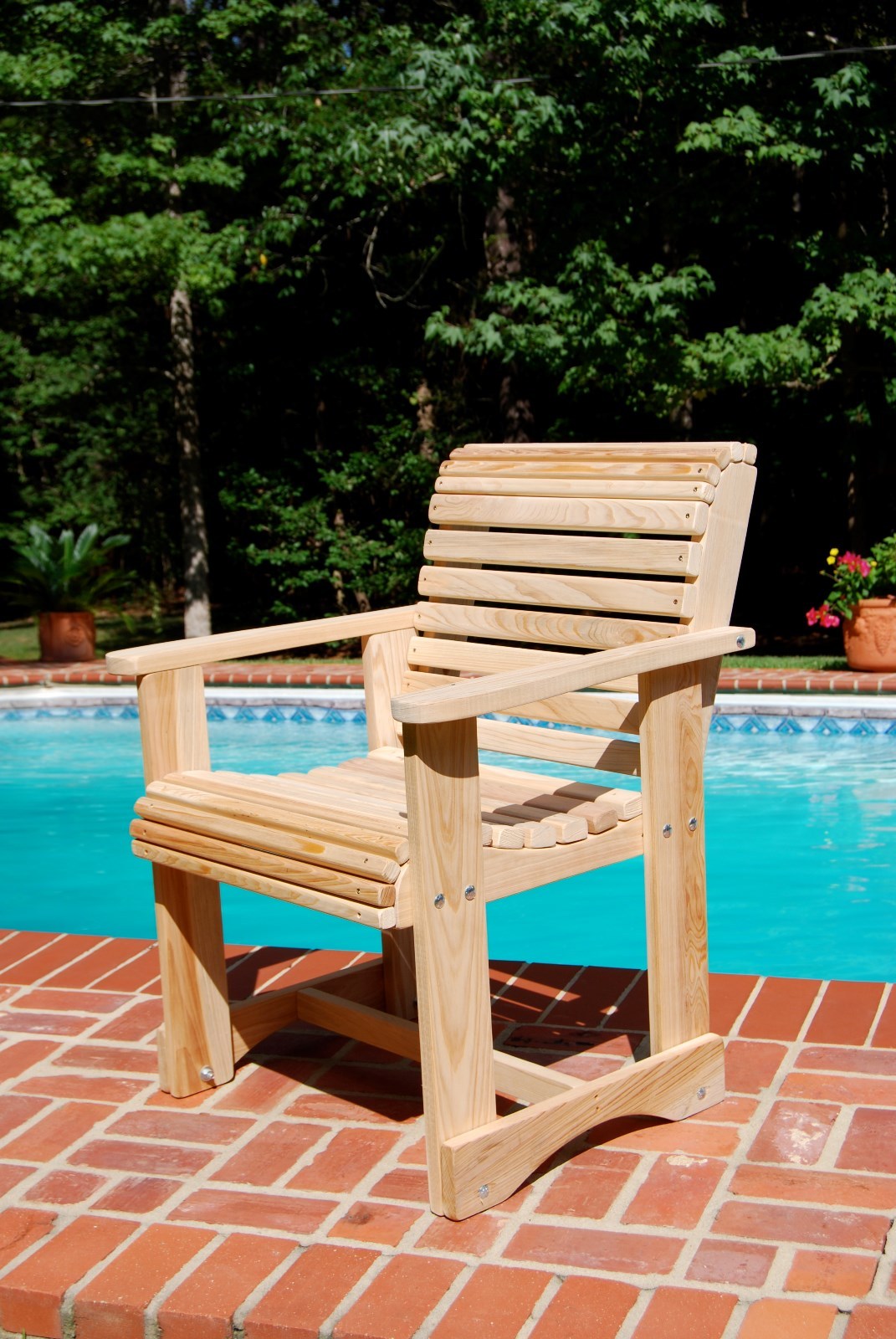 Garden Bench Outdoor Wooden Bench Cypress Unfinished Made In USA Choose a size