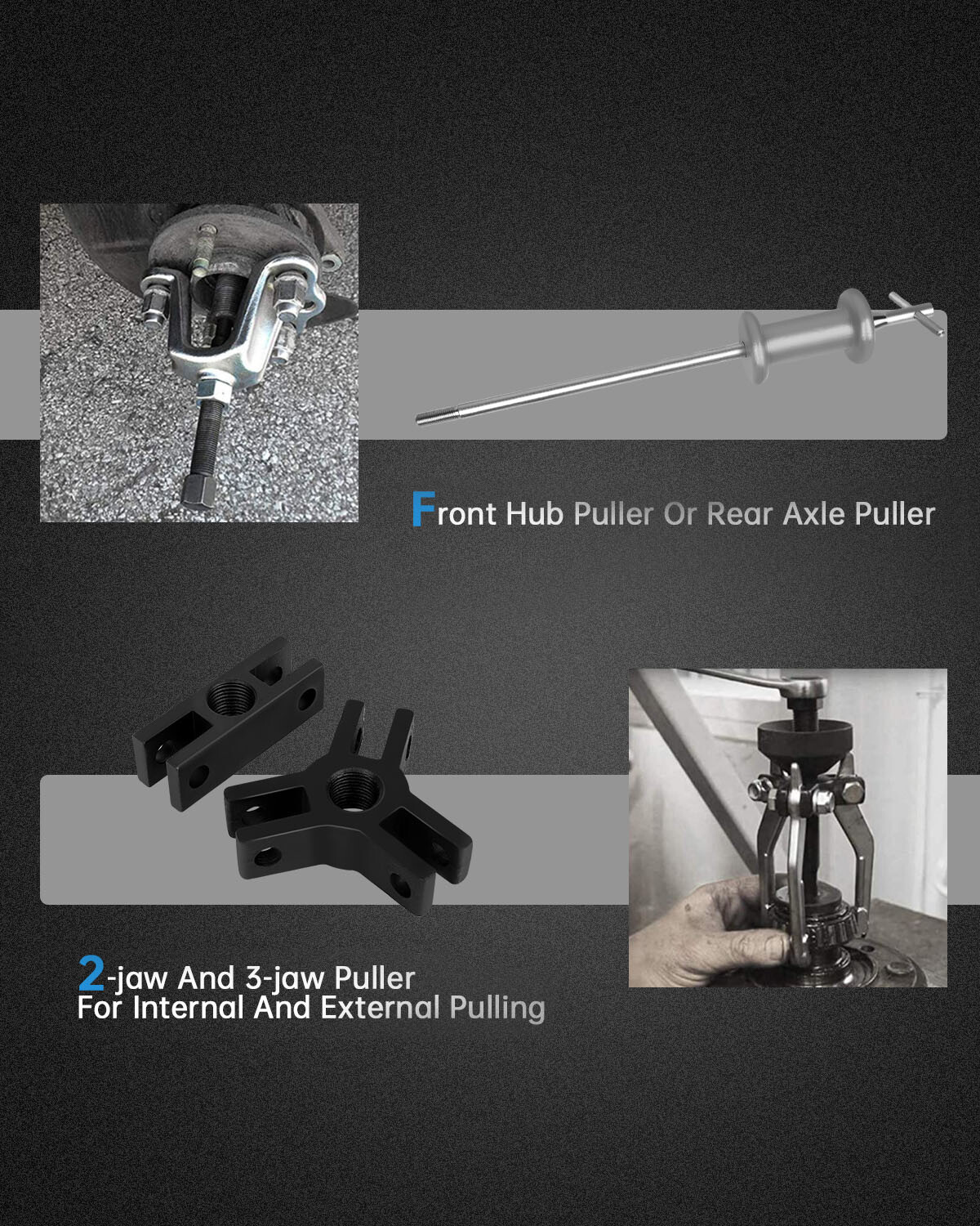 Slide Hammer Dent Puller Tool Kit Wrench Adapter Axle Bearing PULLE Hub Auto