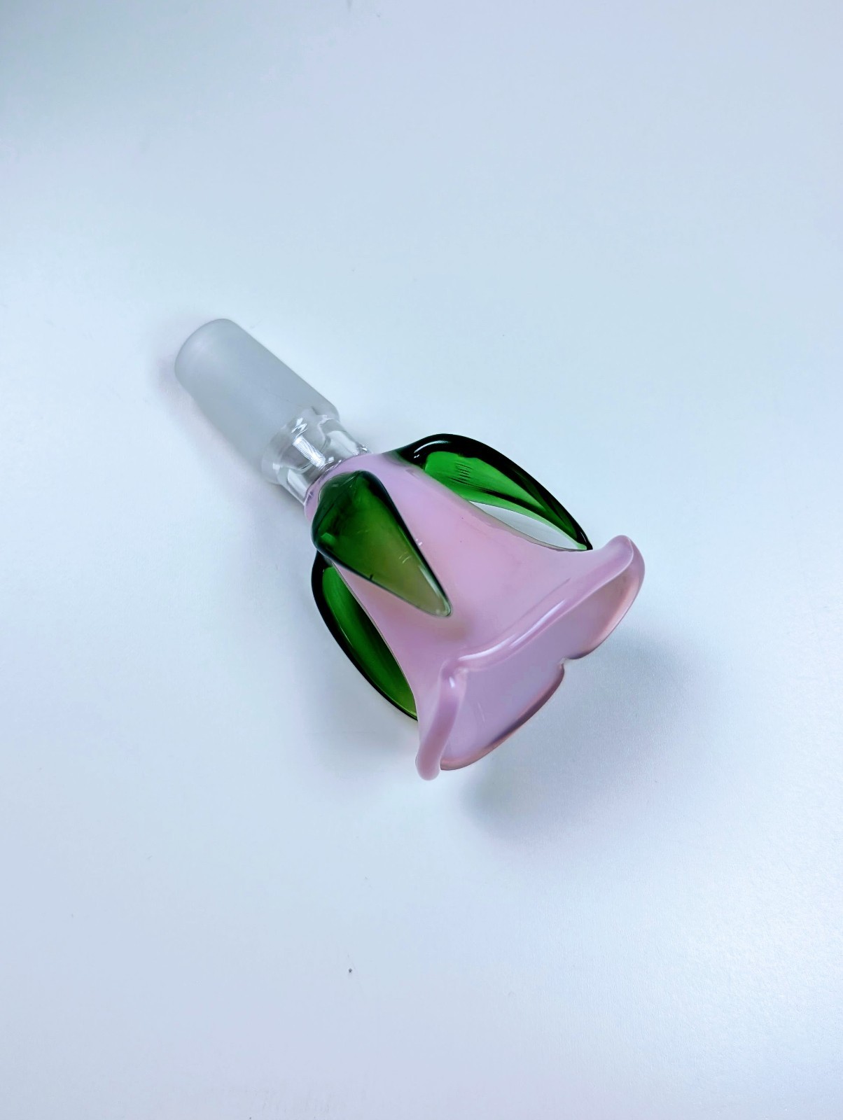 3.5" Cute Pink Rose Bowl Premium Quality 14mm Bowl Slide Bong Water Pipe