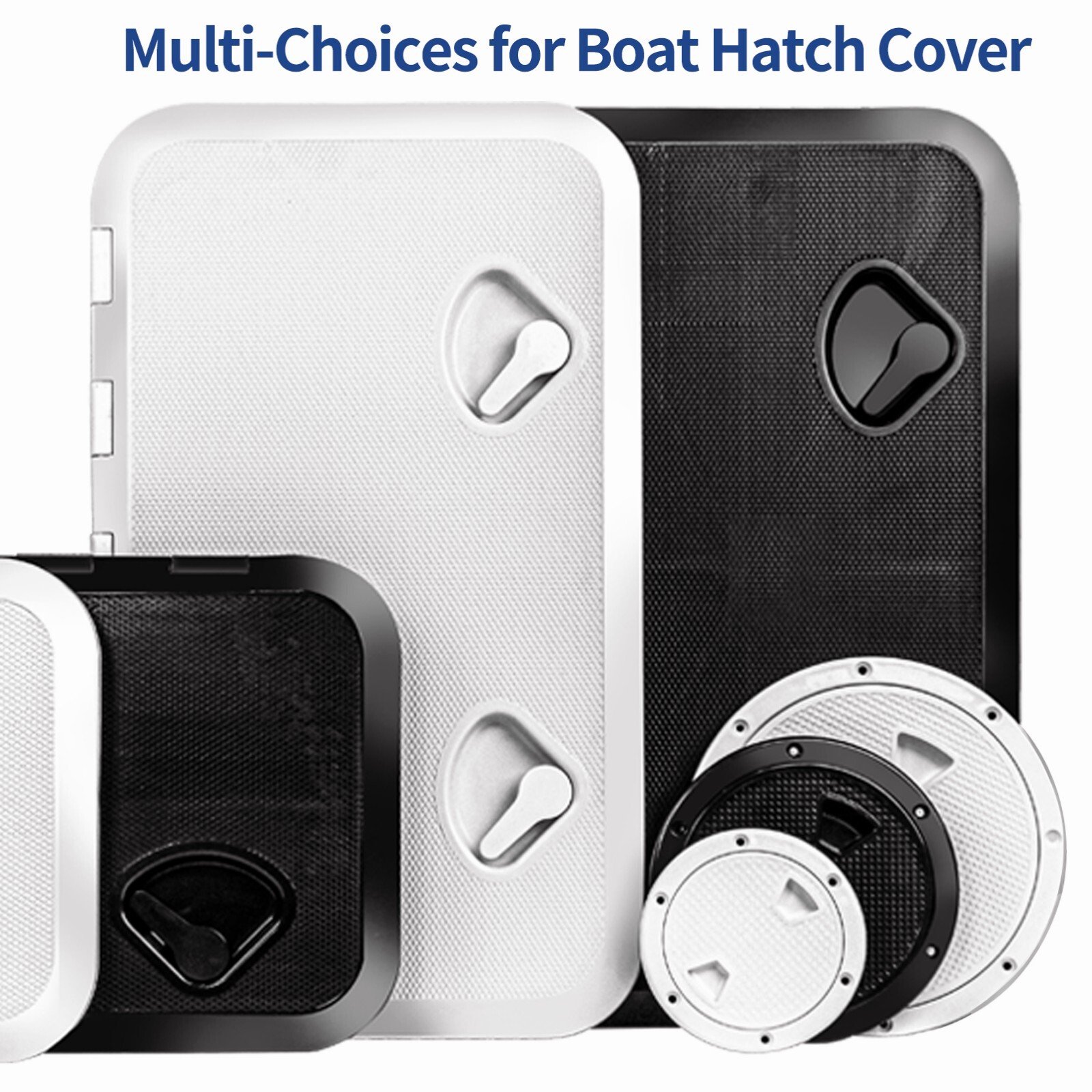 Boat Hatch White -Black 4" 6" 8" Round Inspection Hatch & Boat Hatch Cover Lids