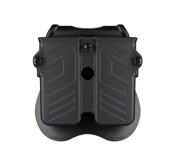 Universal OWB Double Magazine Pouch/Case/Holder w/ Paddle for 9mm/40/45 Mags