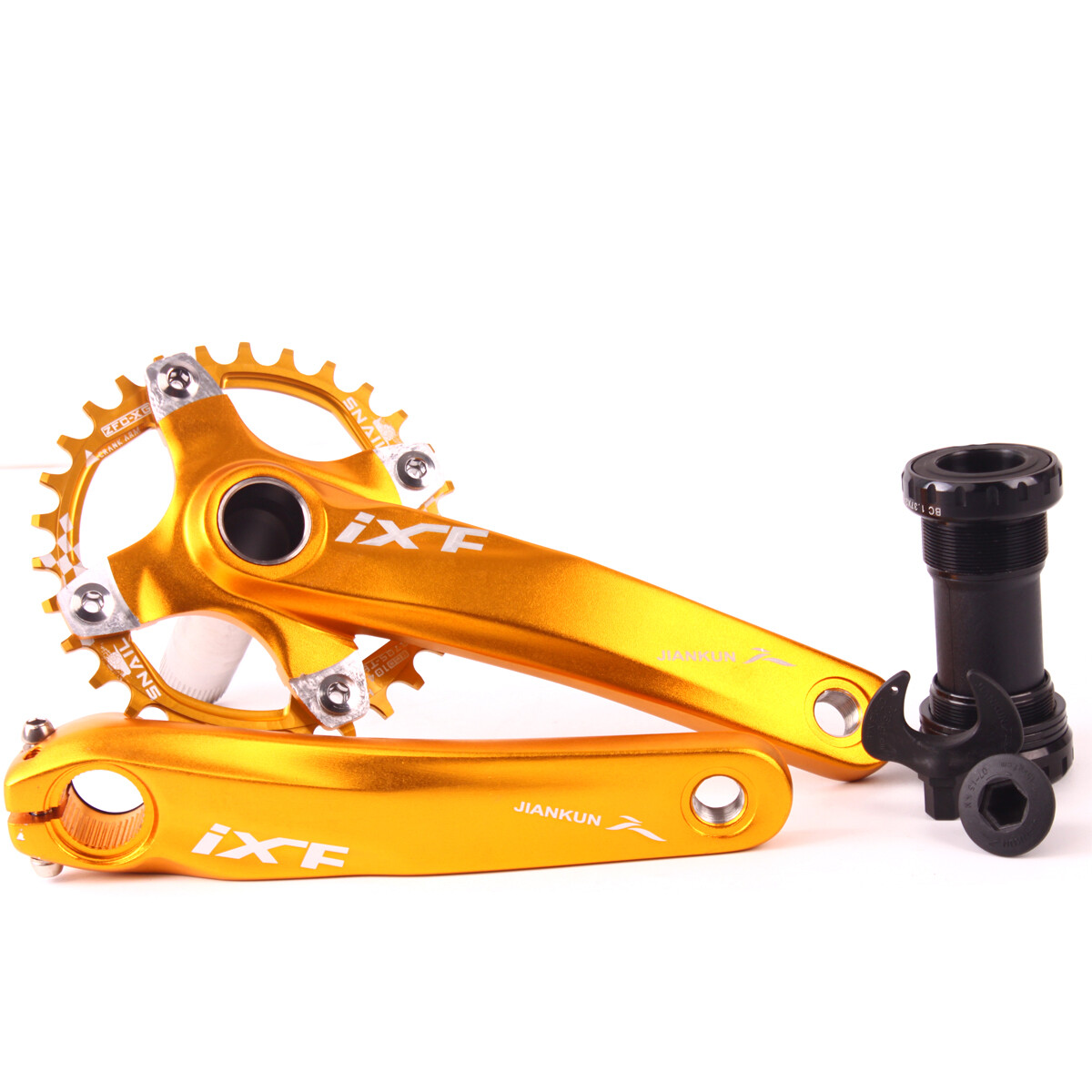 IXF 30T 104bcd CNC MTB Bike Crankset BB Narrow Wide Chainring 170mm Single Crank