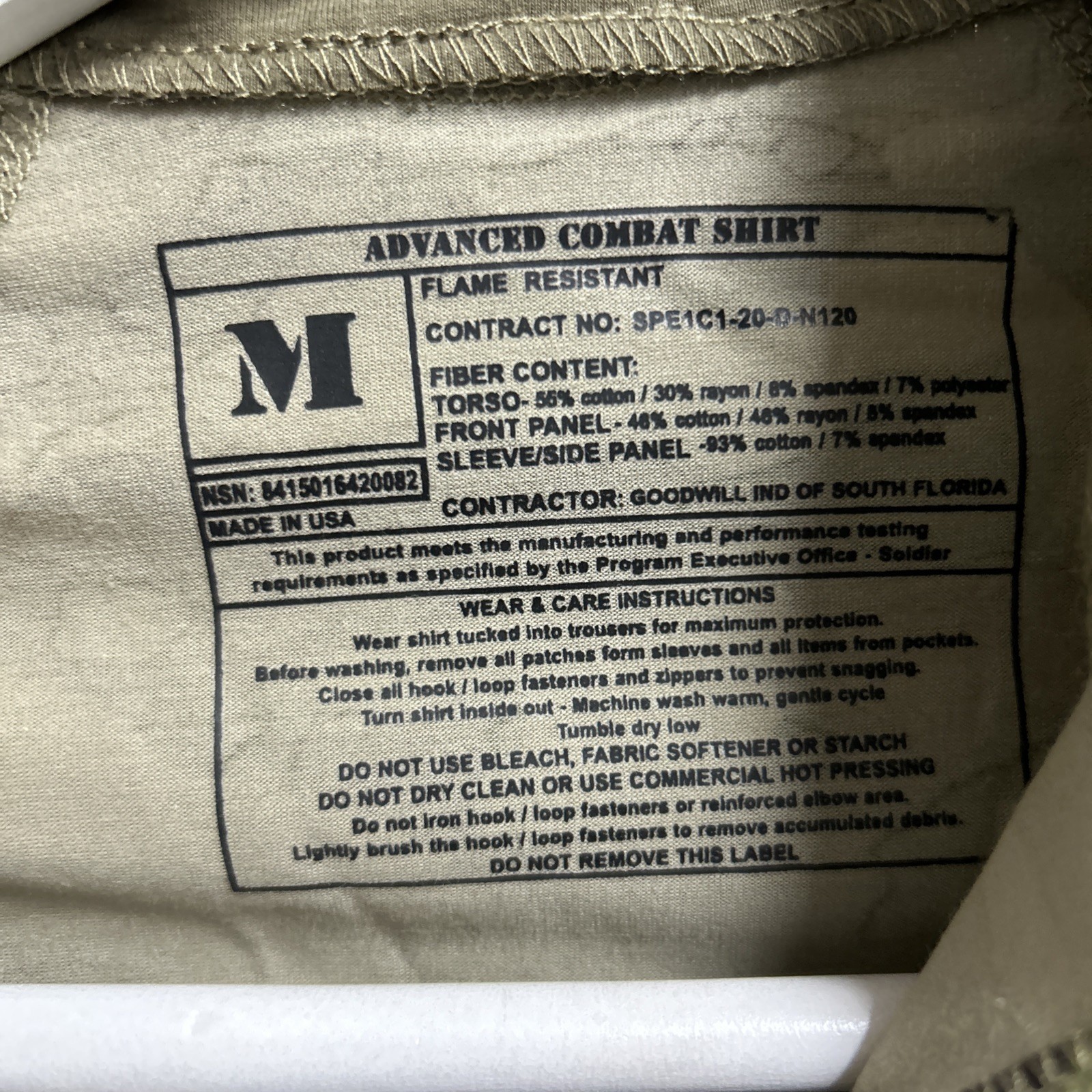 NEW* Army Combat Shirt Type II Flame Resistant ACS FR Multicam OCP size MEDIUM