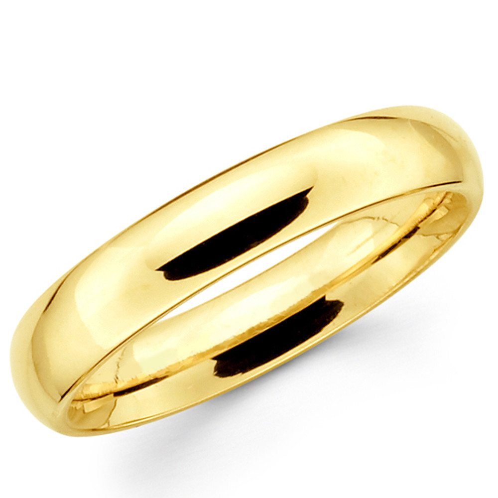 Solid 10K Yellow Gold 2mm 3mm 4mm 5mm 6mm Comfort Fit MenWomen Wedding Band Ring