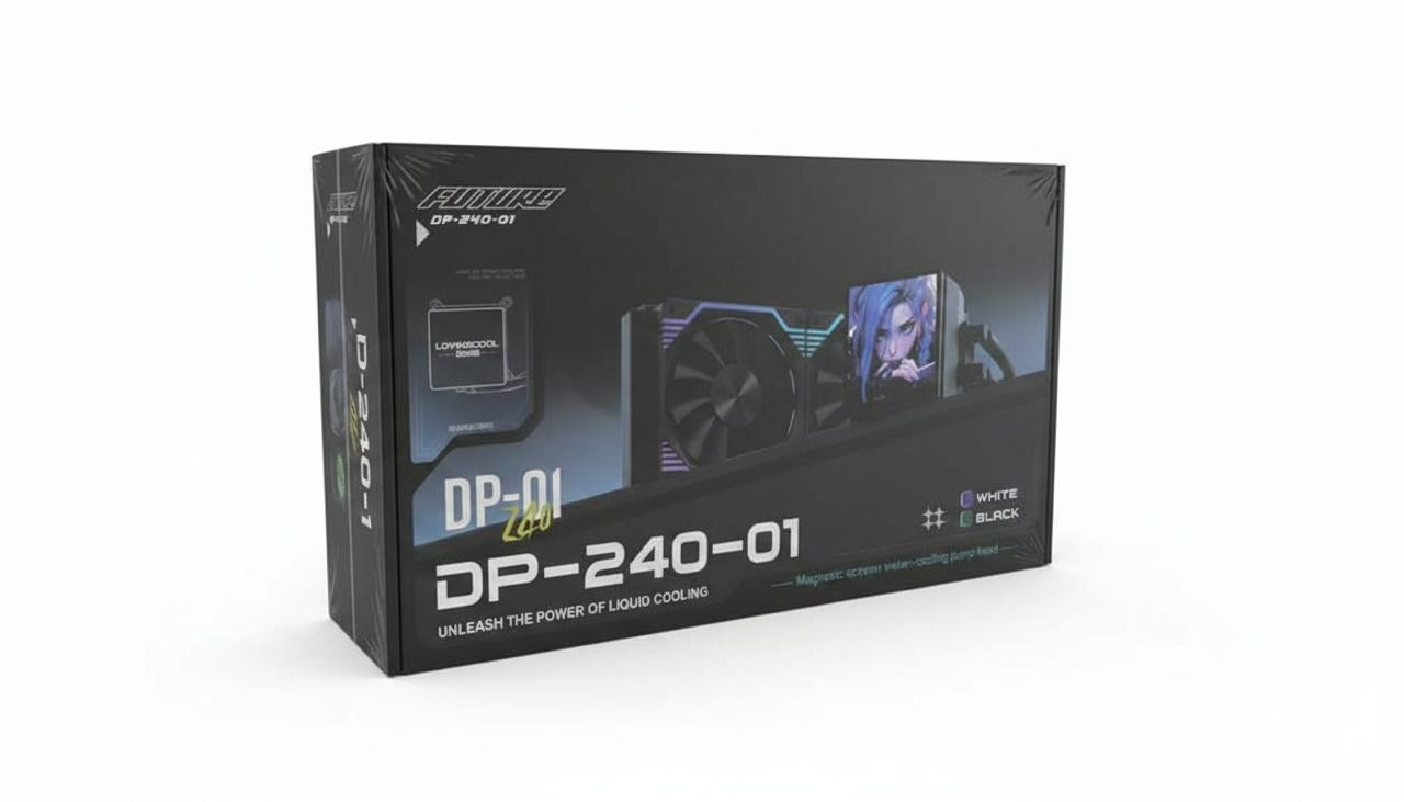 CPU Cooler with 4-inch magnetic video display and ARGB light effects