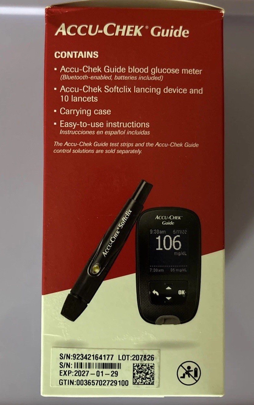 Accu-Chek Guide Meter for Diabetic Blood Glucose Testing Exp.01/2027+