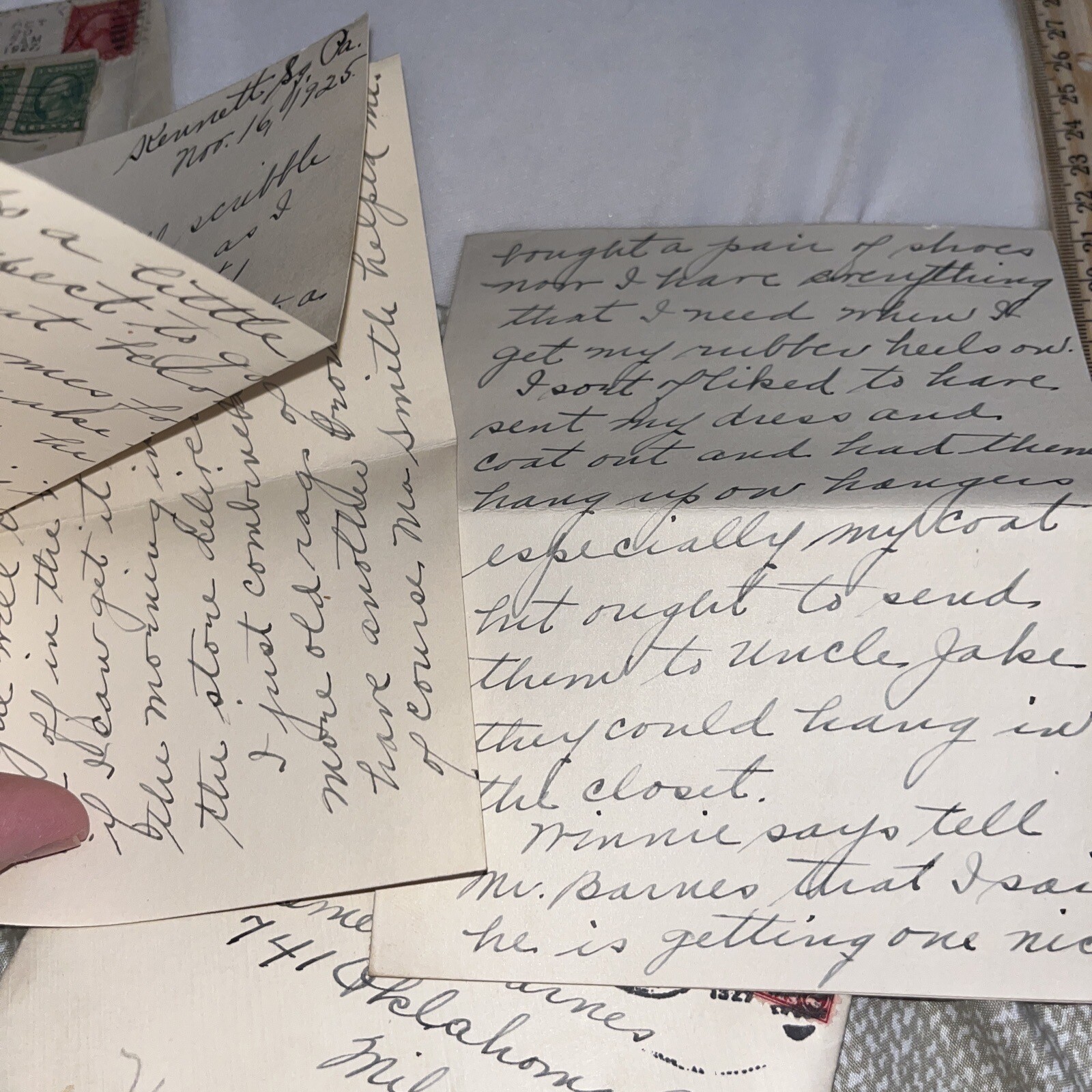 Antique 1925 Pre-Depression Era Letter Discusses Shopping from Kennett Square PA