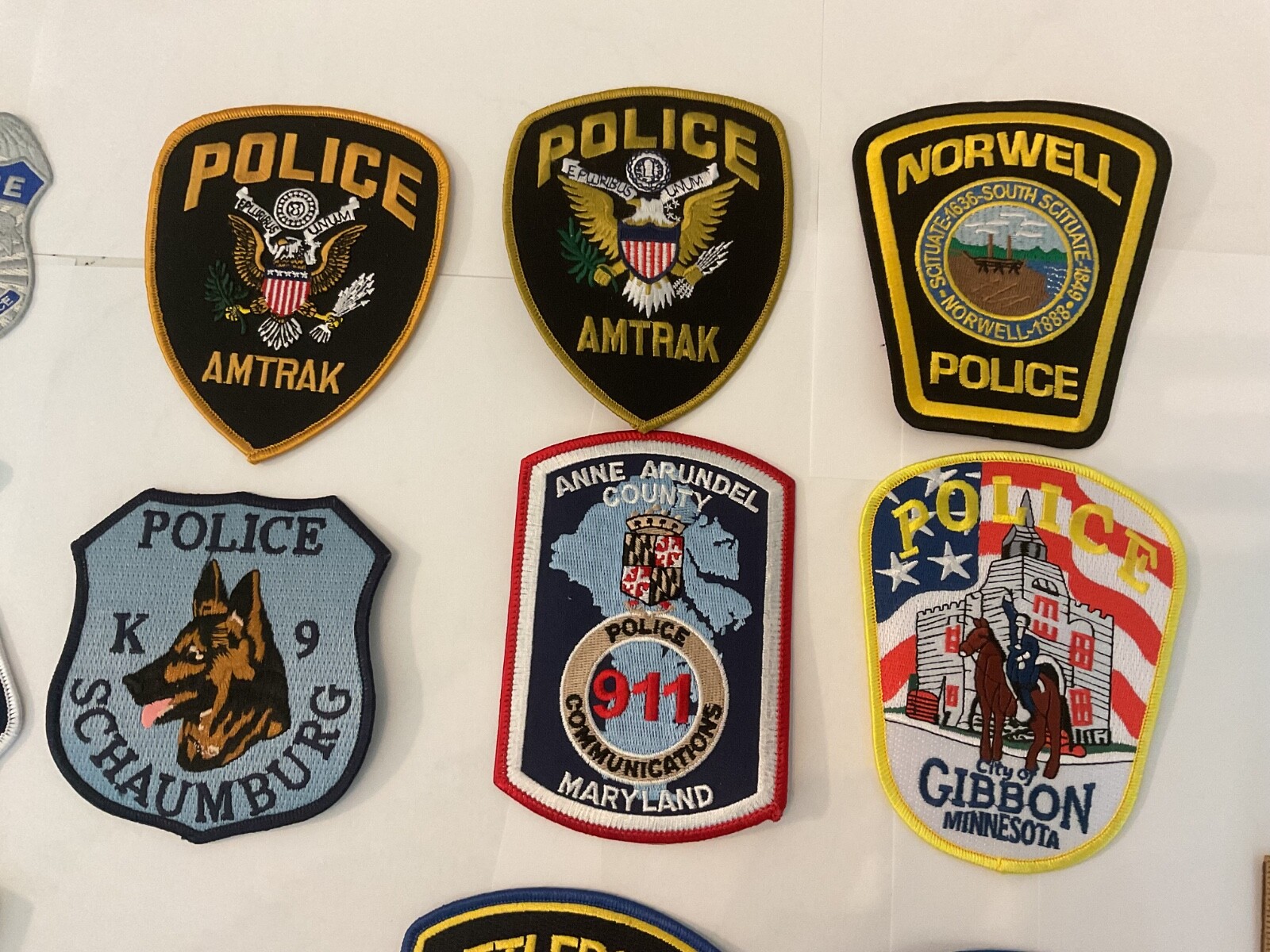 Police collectors Wholesale patch set 20 pieces all different patches. All New