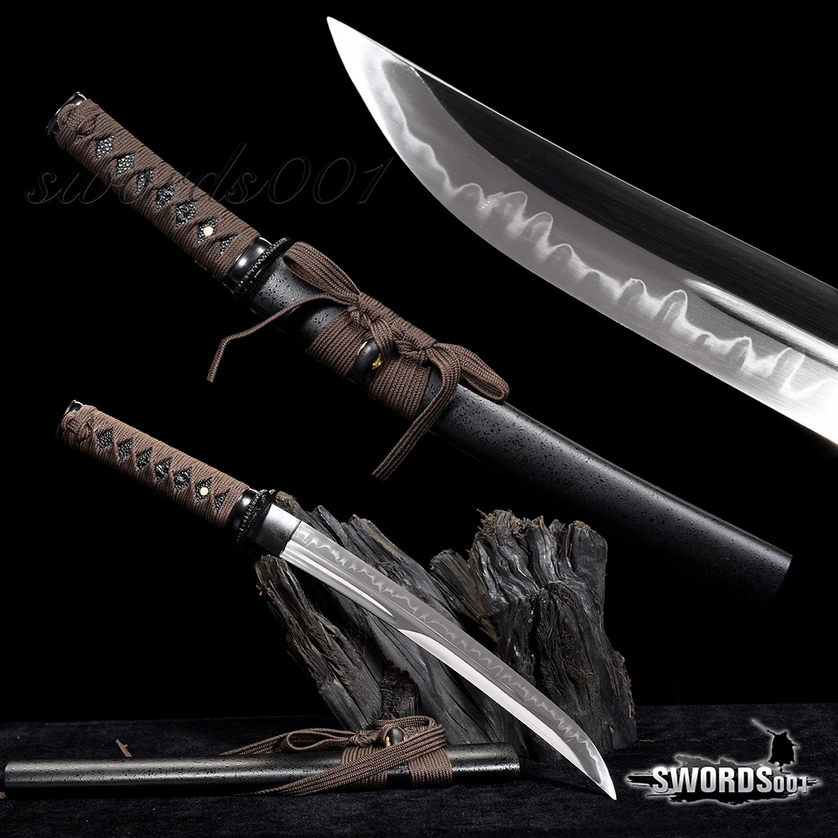 Self Defense Clay Tempered Sharp Knife Japanese Samurai Short Sword Tanto 20 In