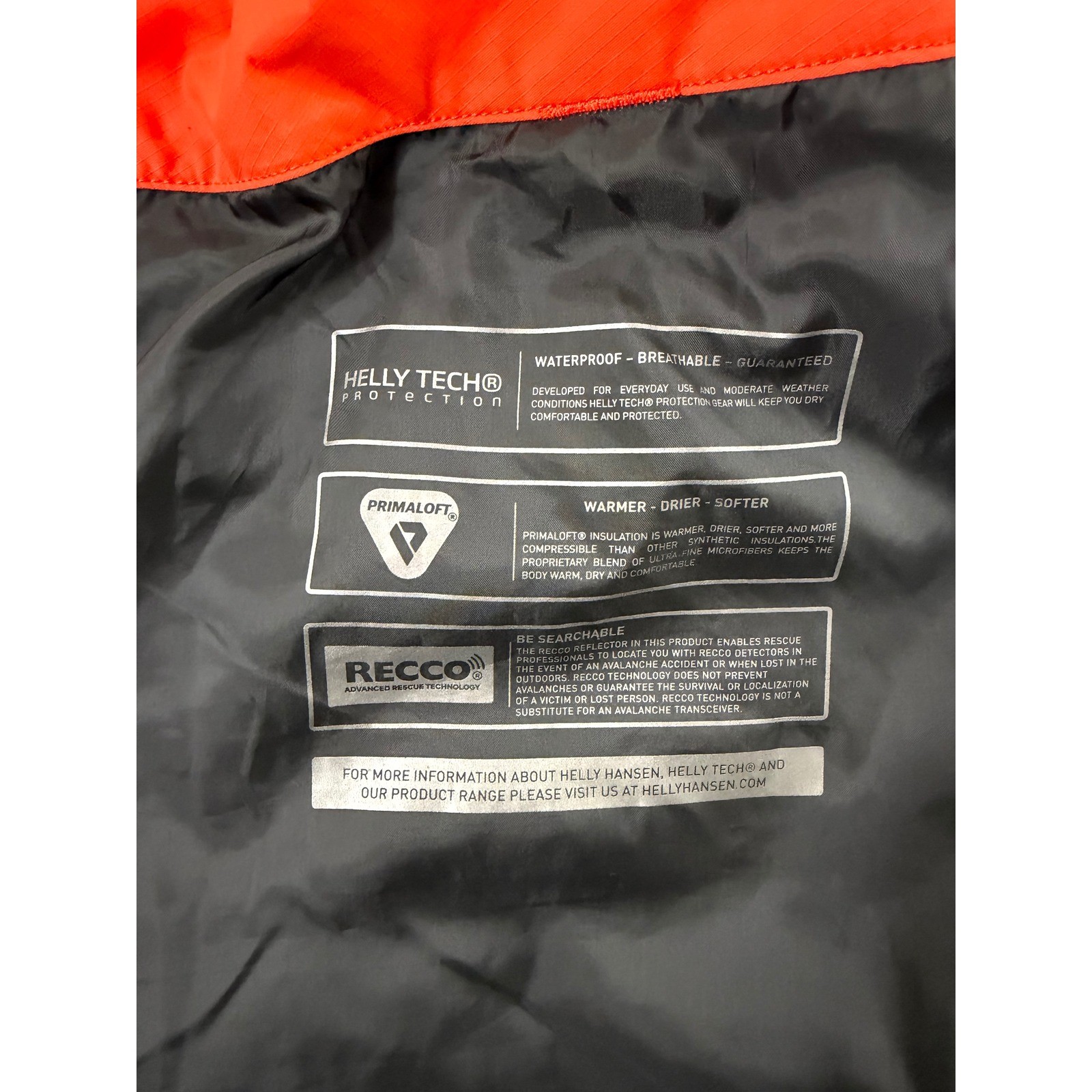 Helly Hansen Helly Tech Recco Snowboard Ski Pants Men's XL Orange Waterproof EUC