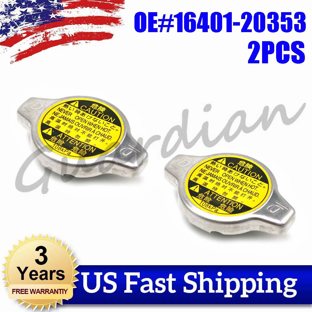 2PCS 108kpa Radiator Cap For Toyota Lexus Camry RAV4 RX350 RX450H 16401-20353