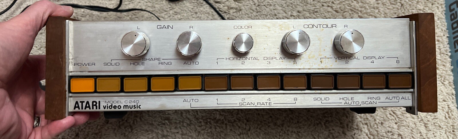 Vintage ATARI Video Music Model C-240 Electronic Music Visualizer 1977 Untested