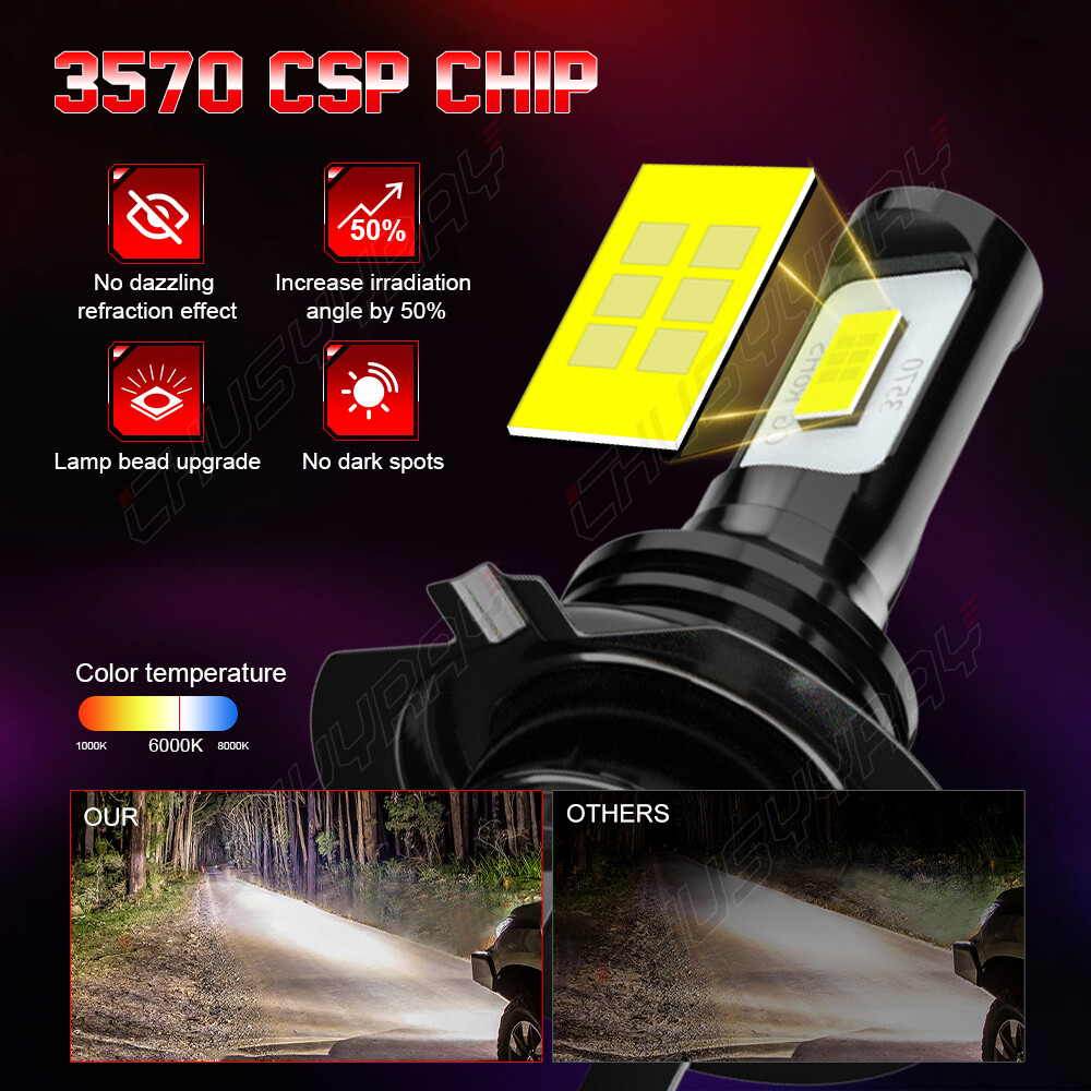 LED H7 H9 Headlight White Bulbs Light for Suzuki GSXR600 750 2006-2007 2011-2019