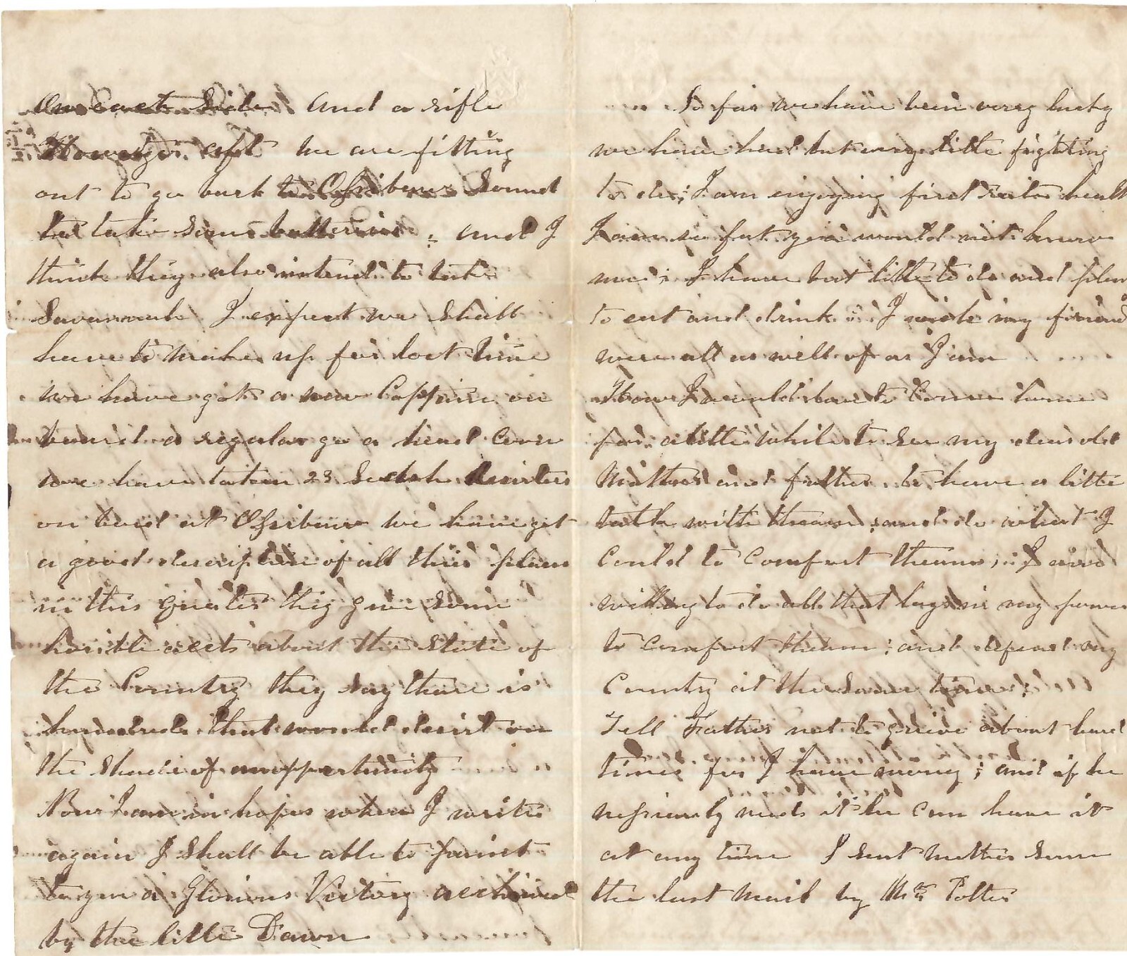 Union Private Writes Brother About Port Royal Aboard US Steamer Dawn