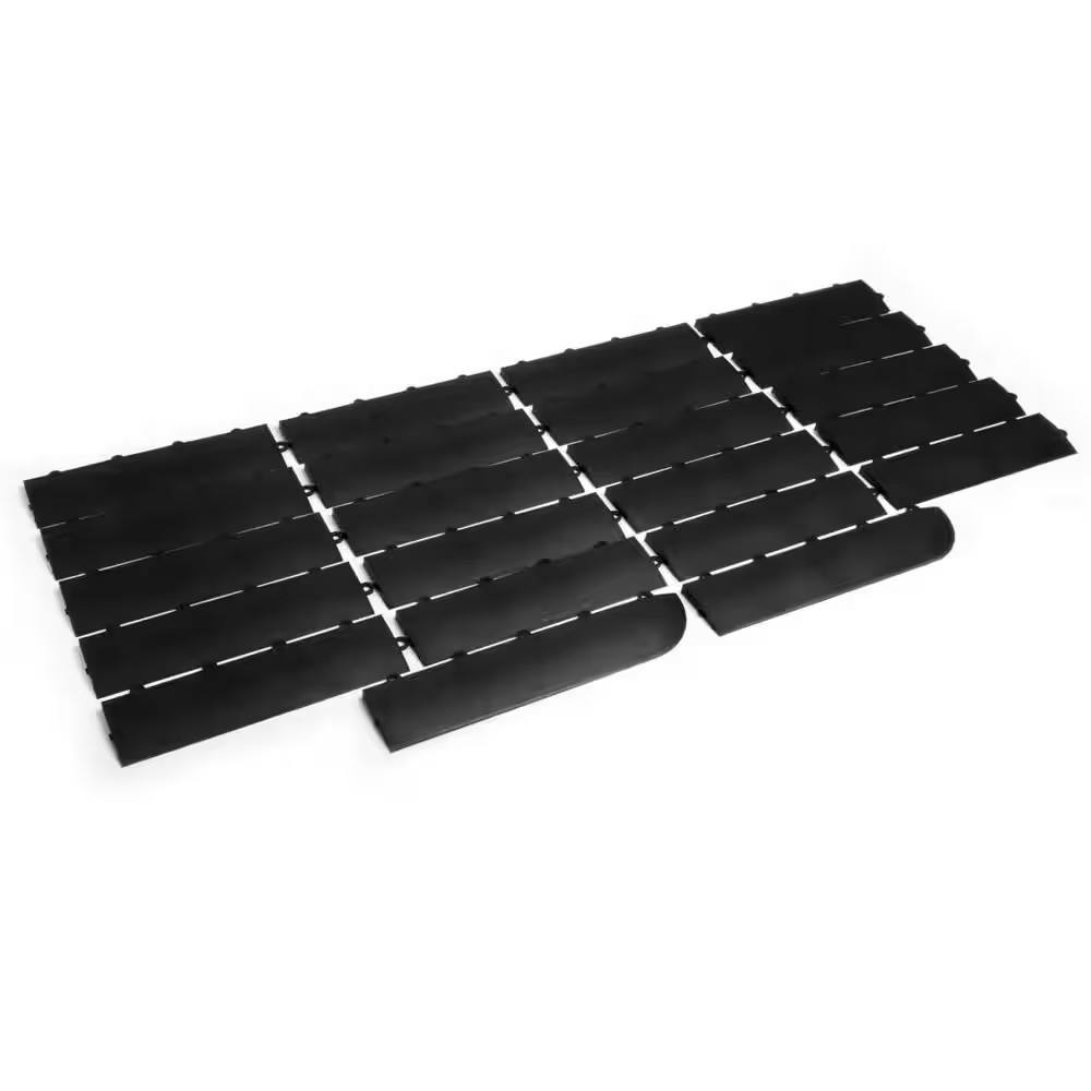 12 In. X 3 In. Black Modular Female Edging Kit (22-Piece, Includes 2 Corner Edge
