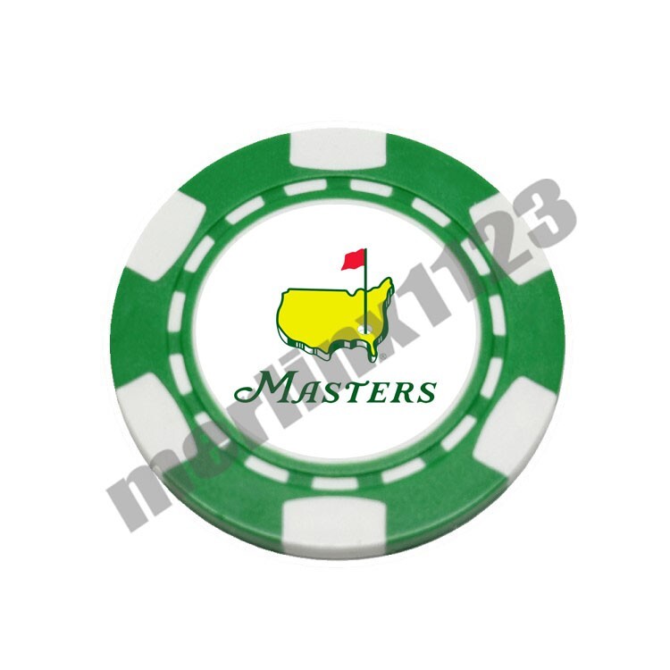 The Masters Augusta Golf Club Green Magnetic Clay Poker Chip Golf Ball Marker