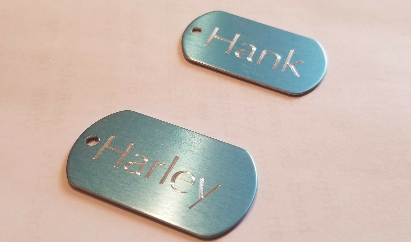 CUSTOM ENGRAVED DOG PET TAG SINGLE SIDE PERSONALIZED ID DOG CAT CHARM TAGS