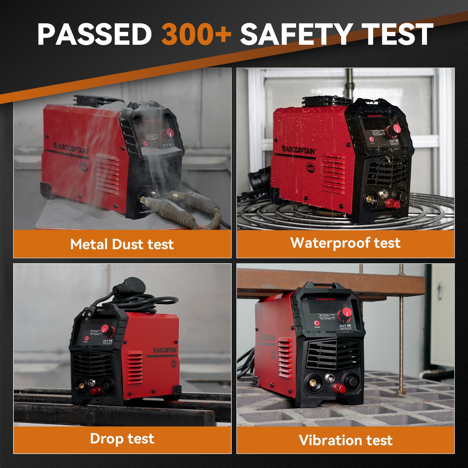 ARCCAPTAIN 55A Plasma Cutter Large LED Display Non-Touch Pilot Plasma Cutter