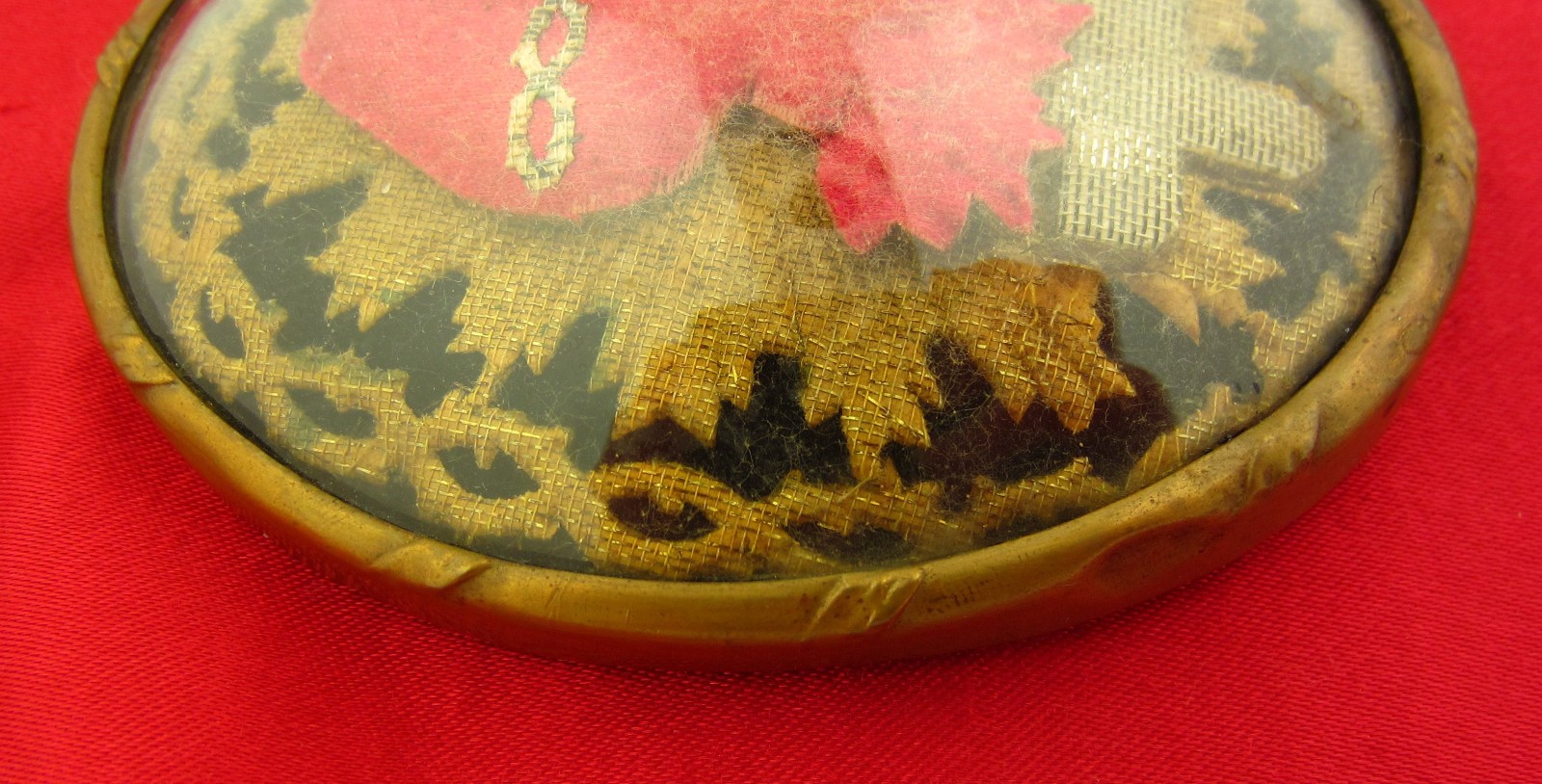 Antique SACRED HEART EX VOTO Reliquary Catholic French Domed Glass CROWN THORNS